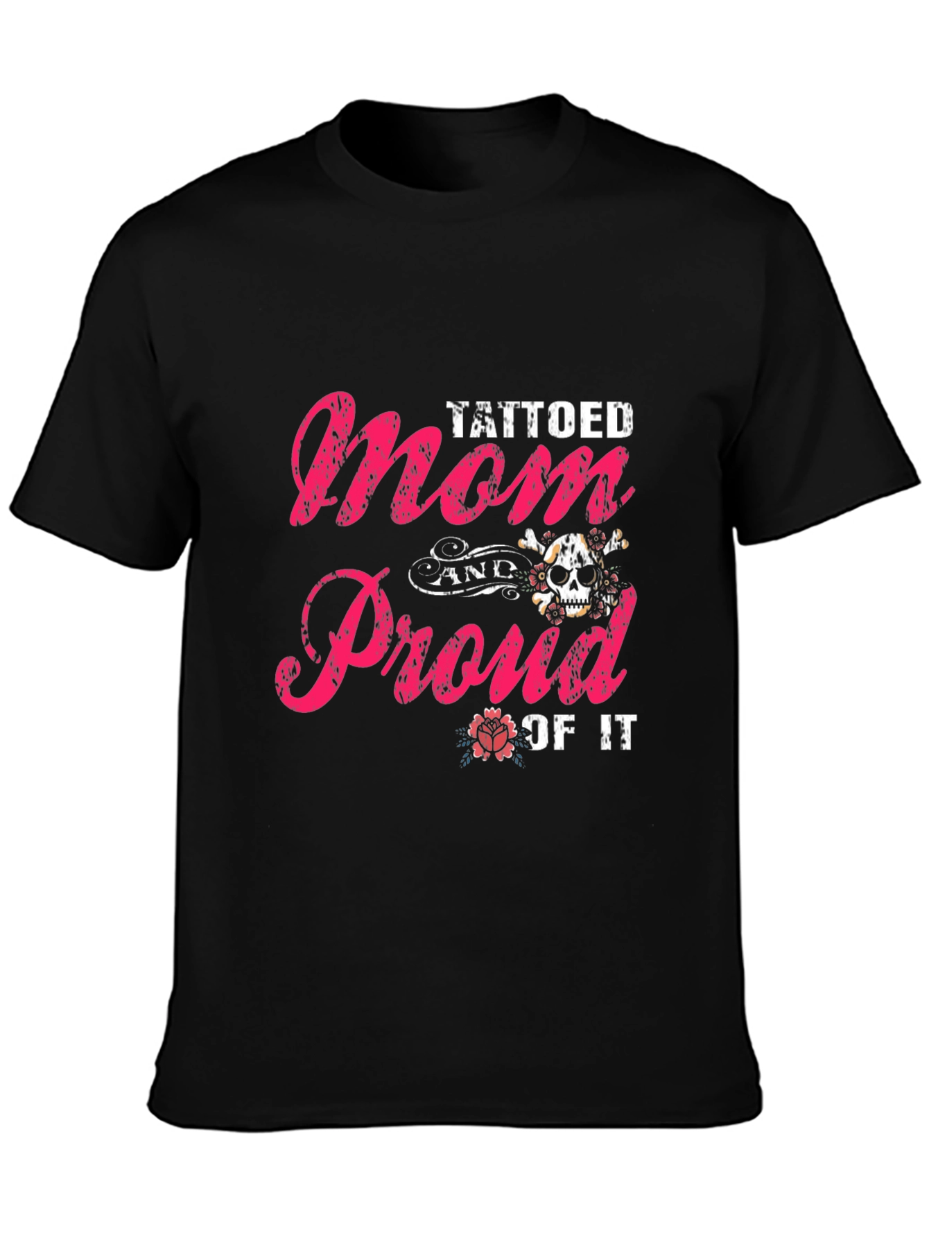 Tattooed Mom & Proud T-Shirt - Black - 3