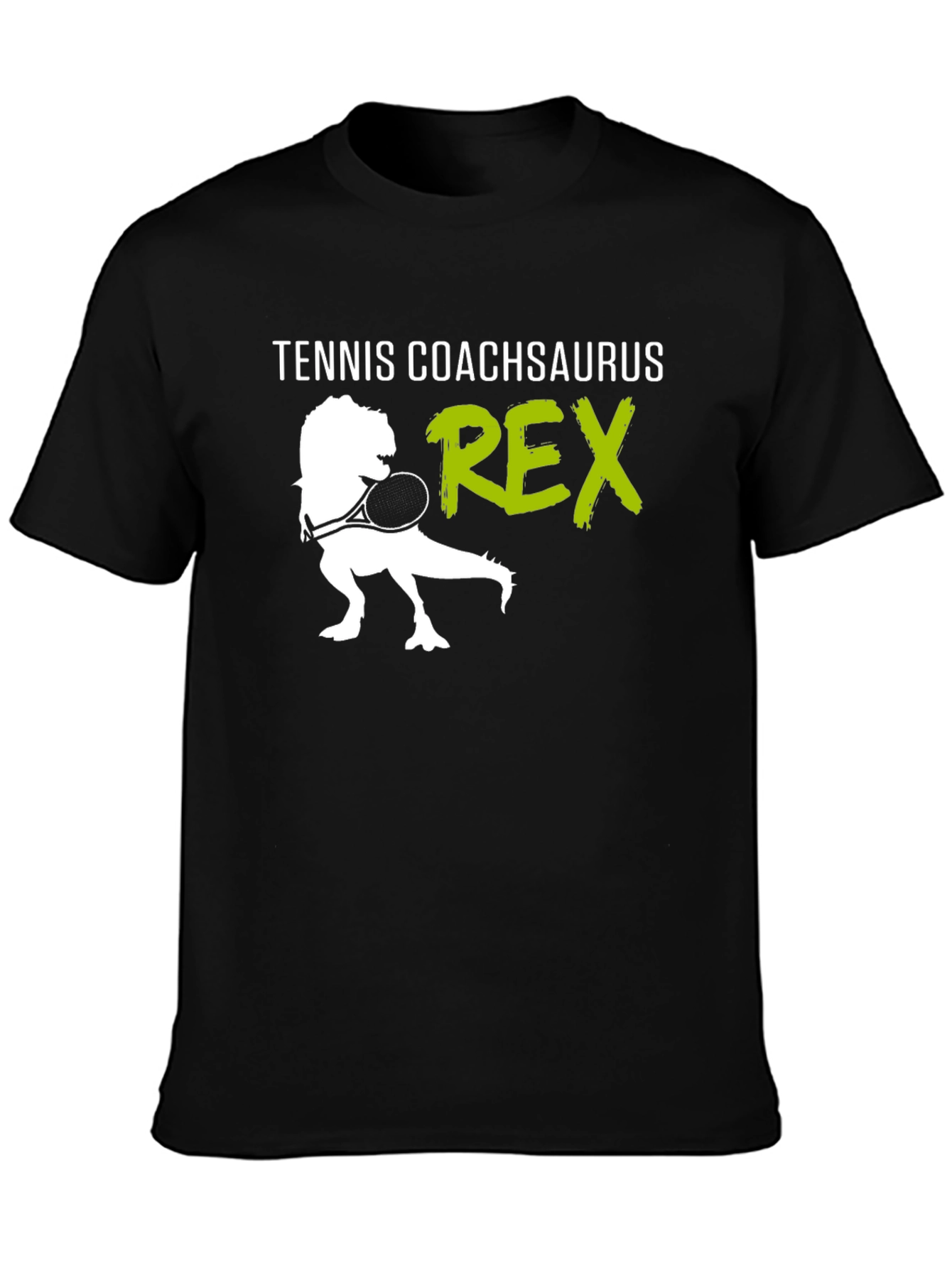Black Tennis Coach T-Rex Graphic Tee view 3