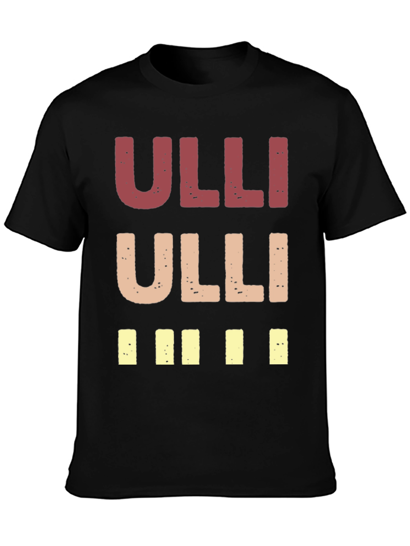 Black "Ulli" Graphic Print Crew Neck T-Shirt view 3