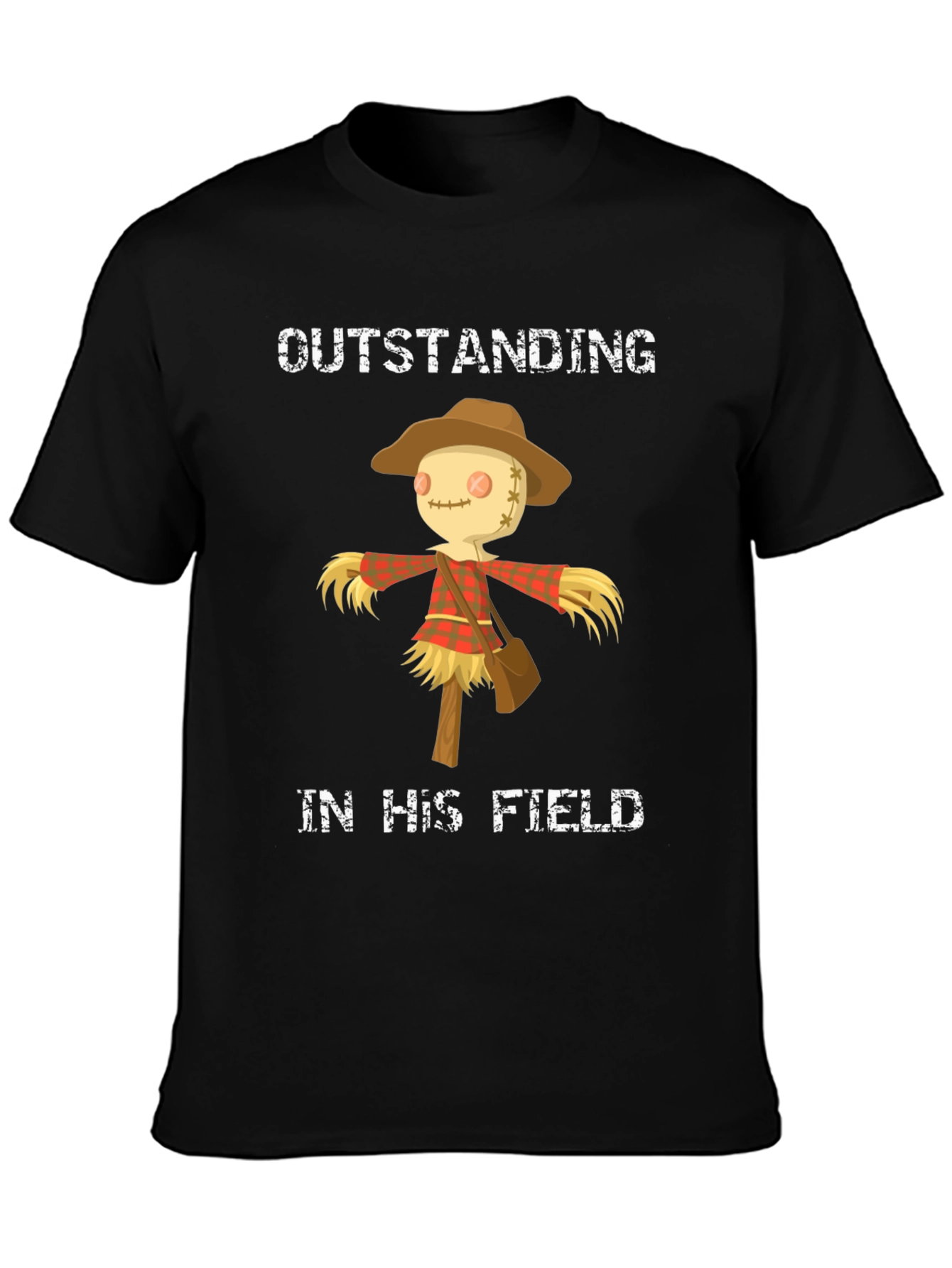 Black Outstanding in His Field T-Shirt view 3