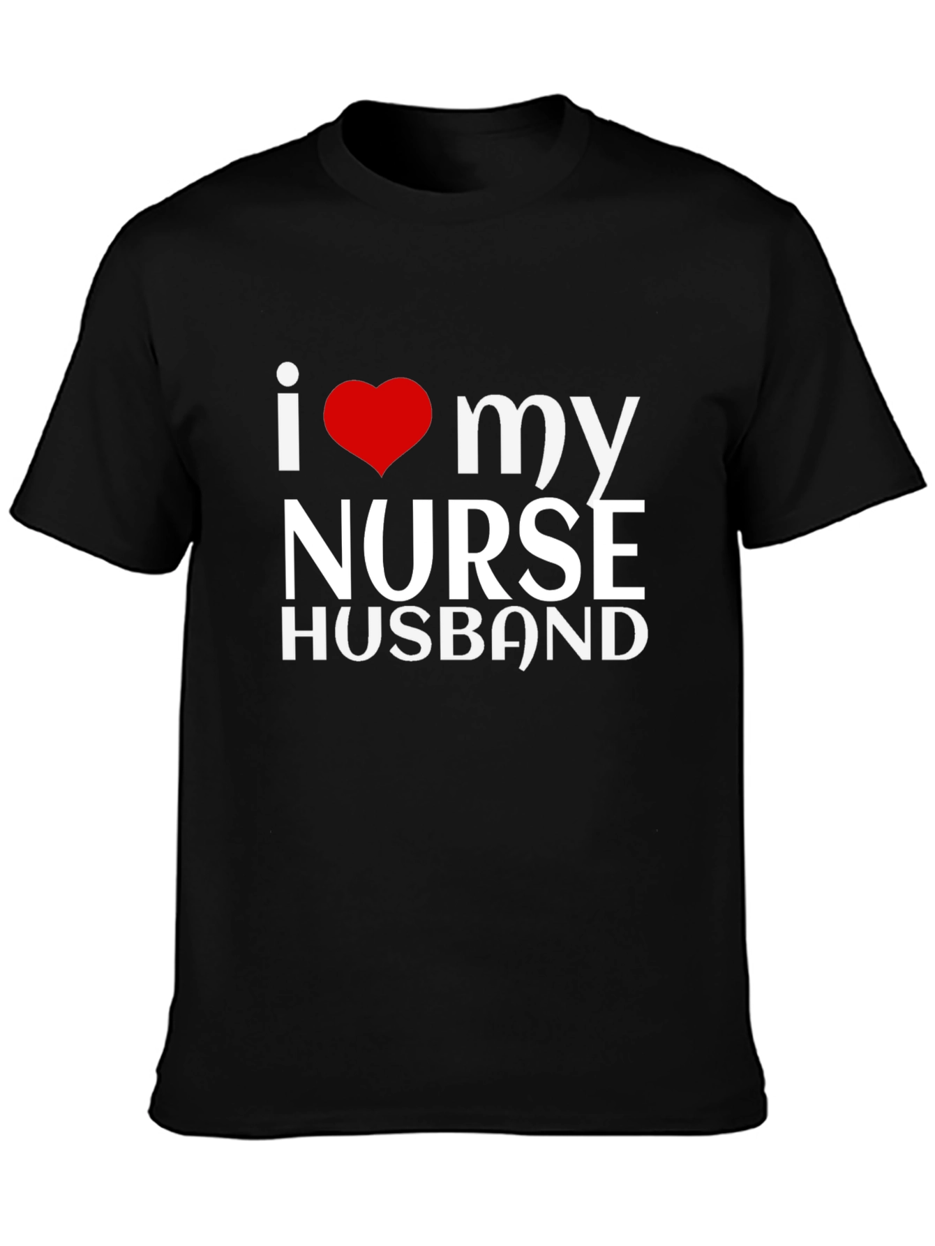 Black I Love My Nurse Husband Black Graphic Tee view 3
