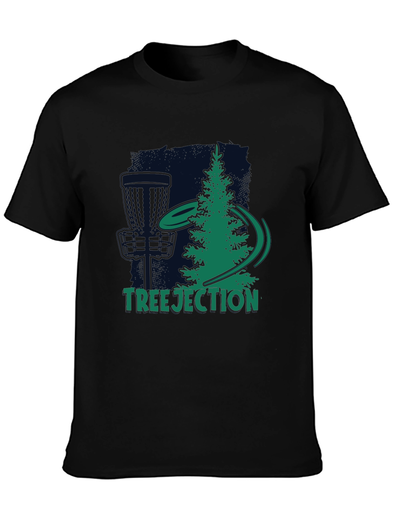Black Treejection Disc Golf T-Shirt view 3