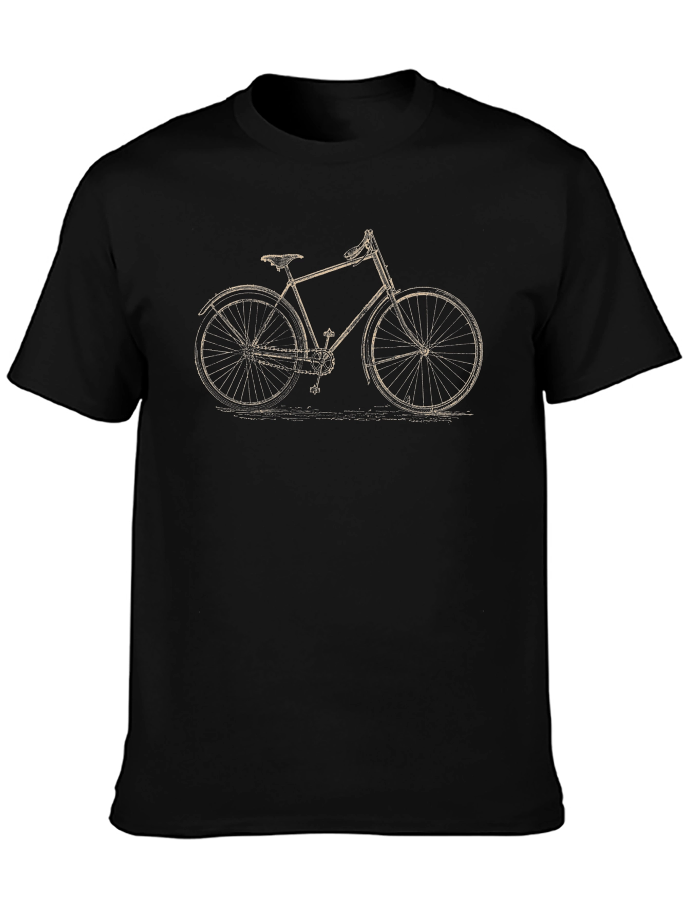 Black Vintage Bicycle Graphic Tee - Classic Ride view 3