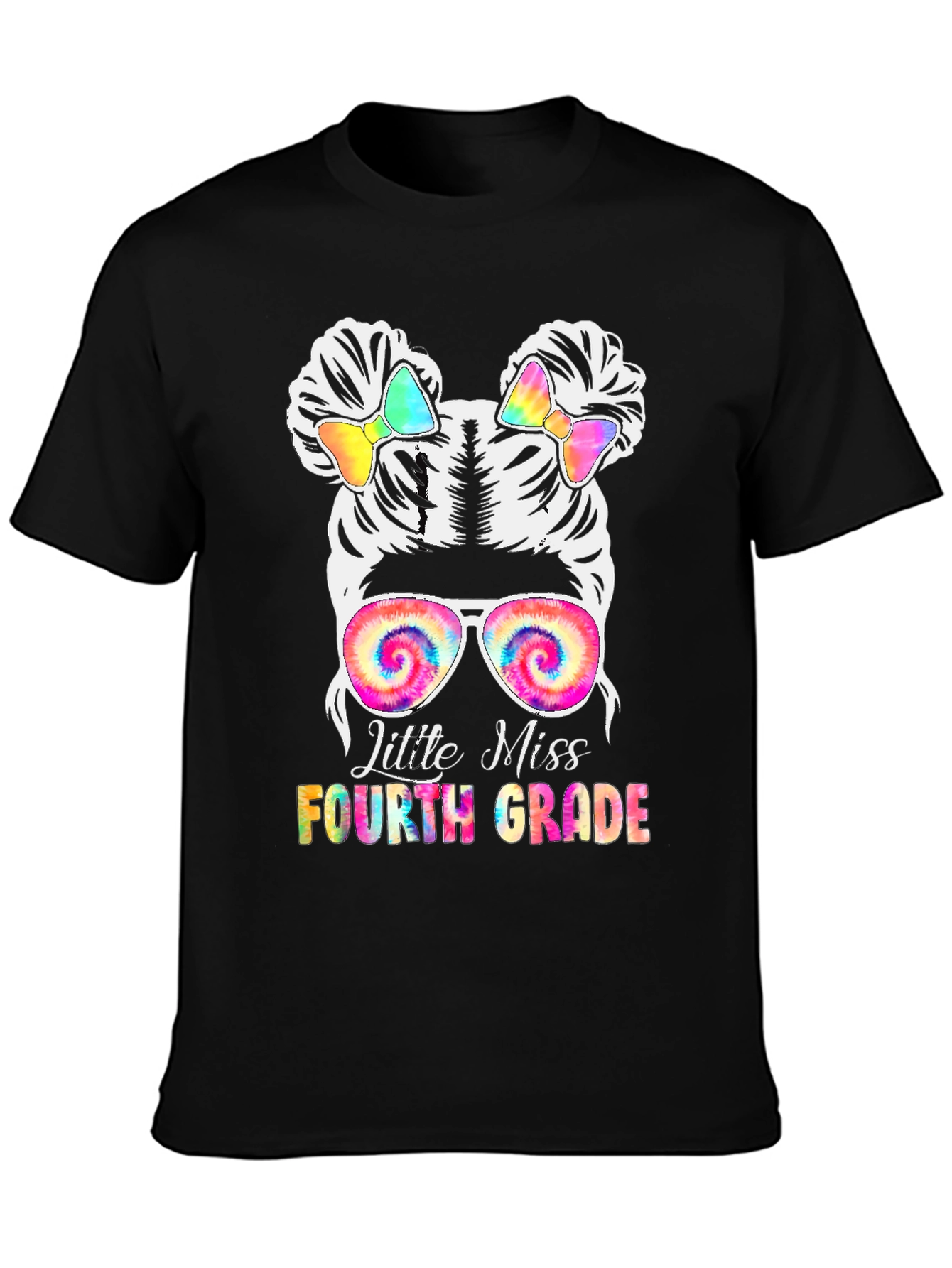 Black Cute Fourth Grade Teacher T-Shirt view 3