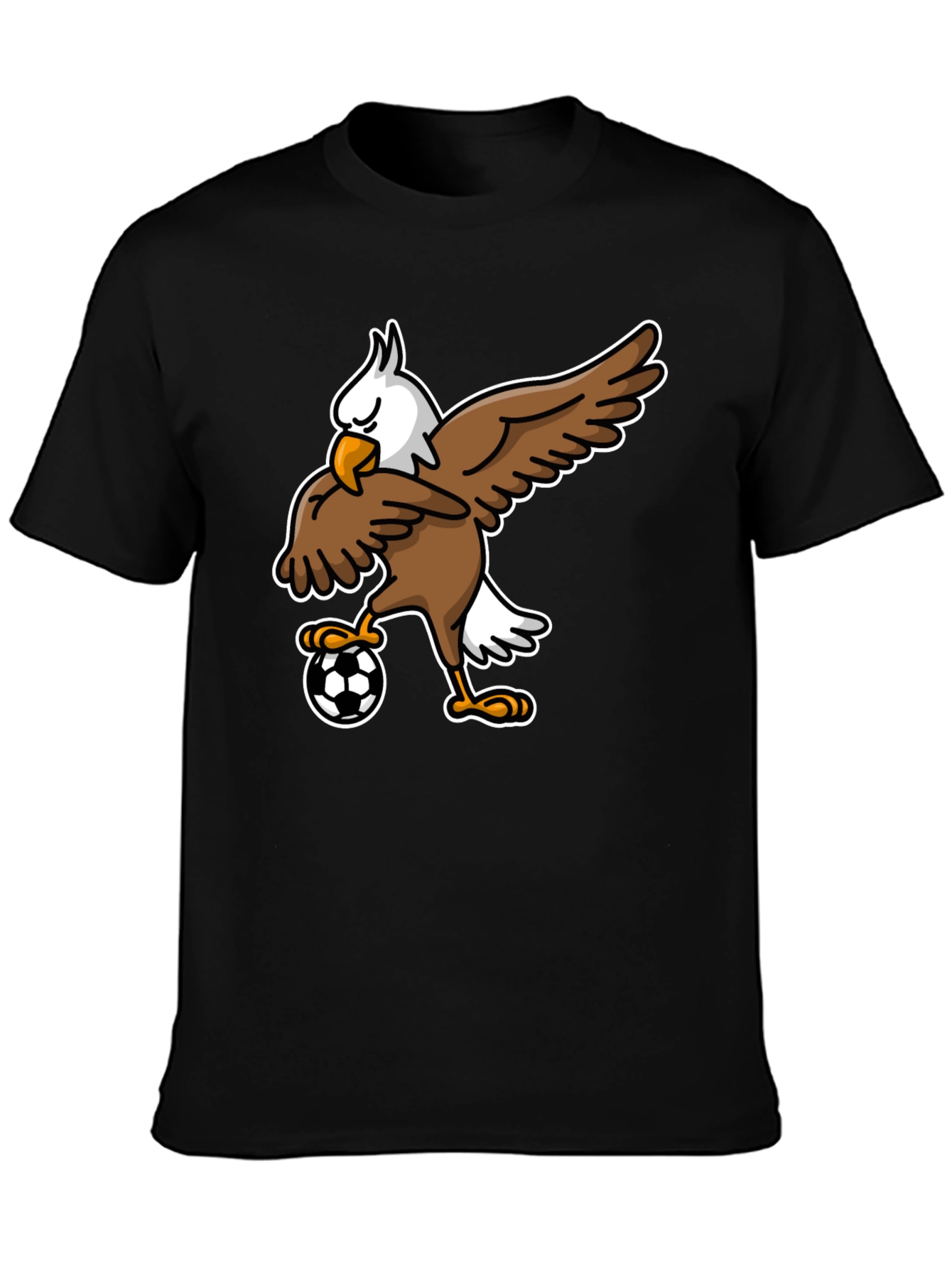 Black Soccer Eagle Graphic Tee - Black view 3