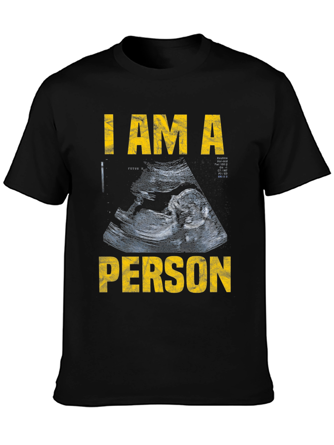 Black I Am A Person Pro-Life T-Shirt view 3