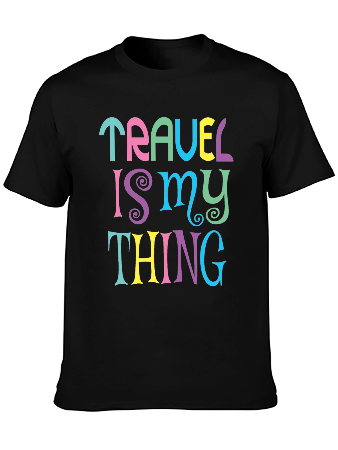 Black Travel is My Thing Graphic T-Shirt view 3