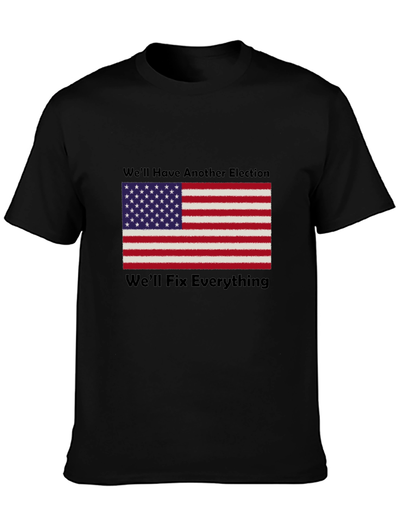 Black Patriotic Election Fix T-Shirt view 3