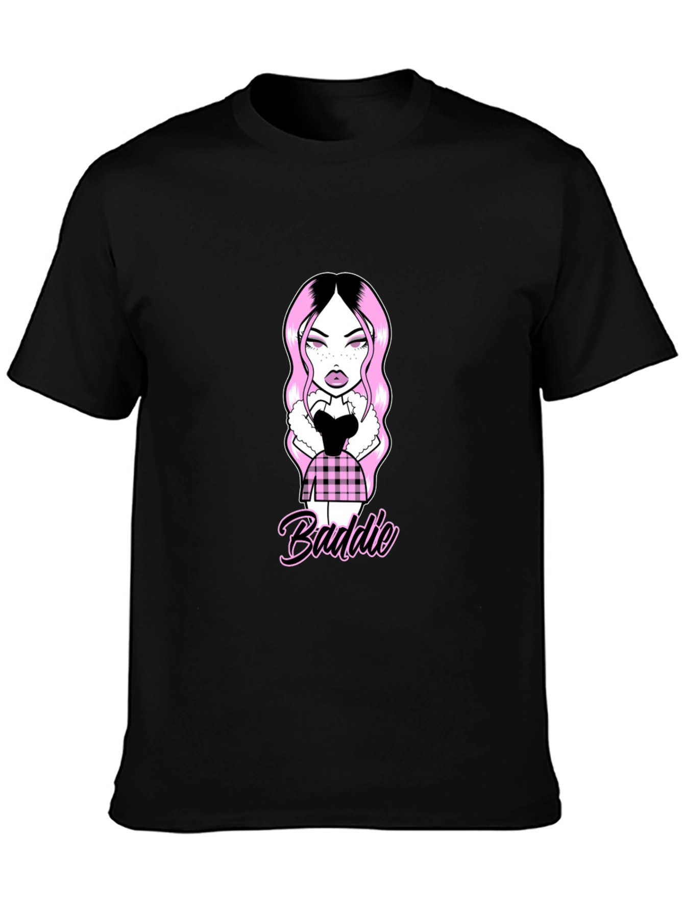 Black Baddie Girl Graphic Tee view 3