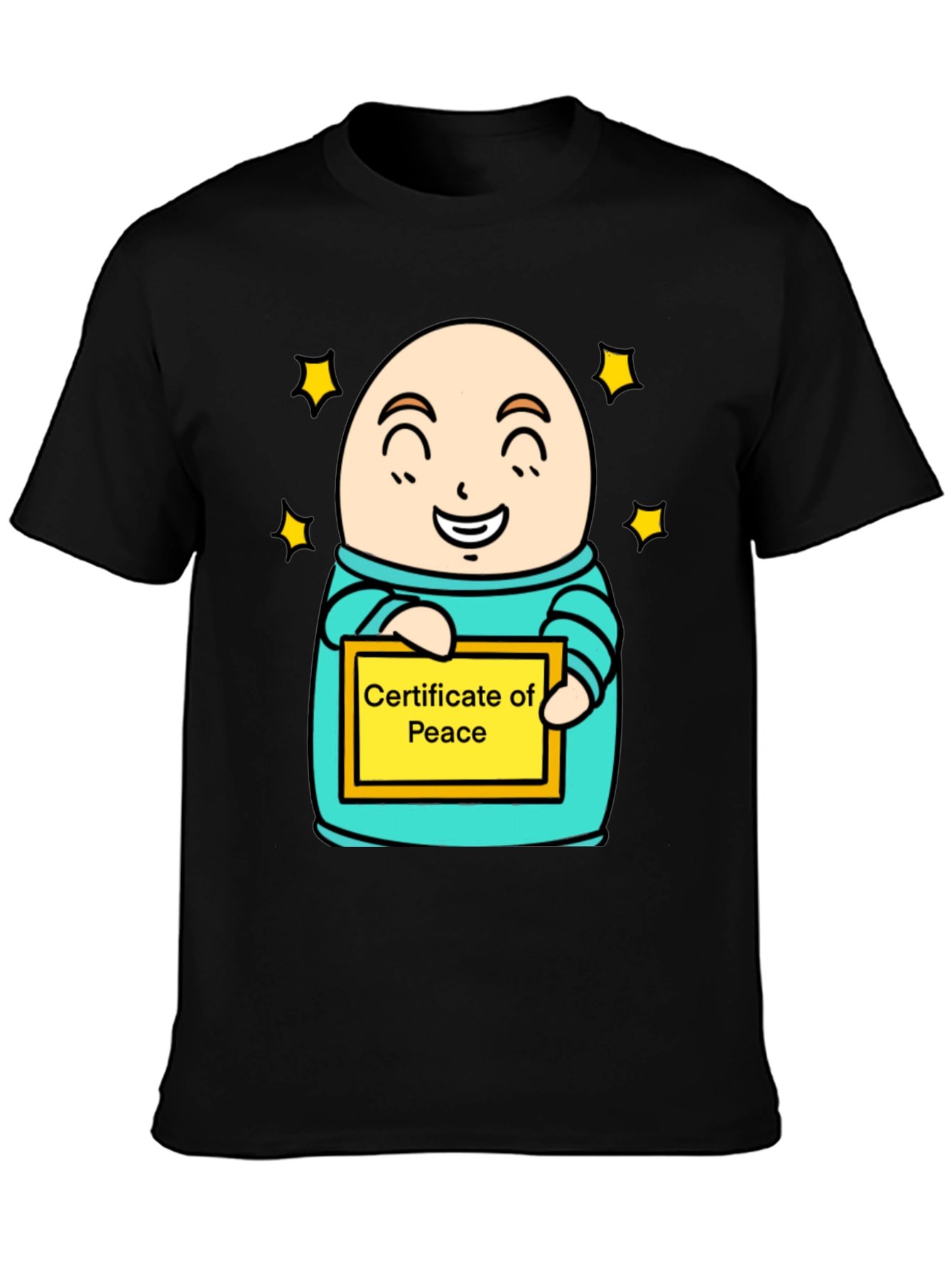 Black Certificate of Peace T-Shirt view 3