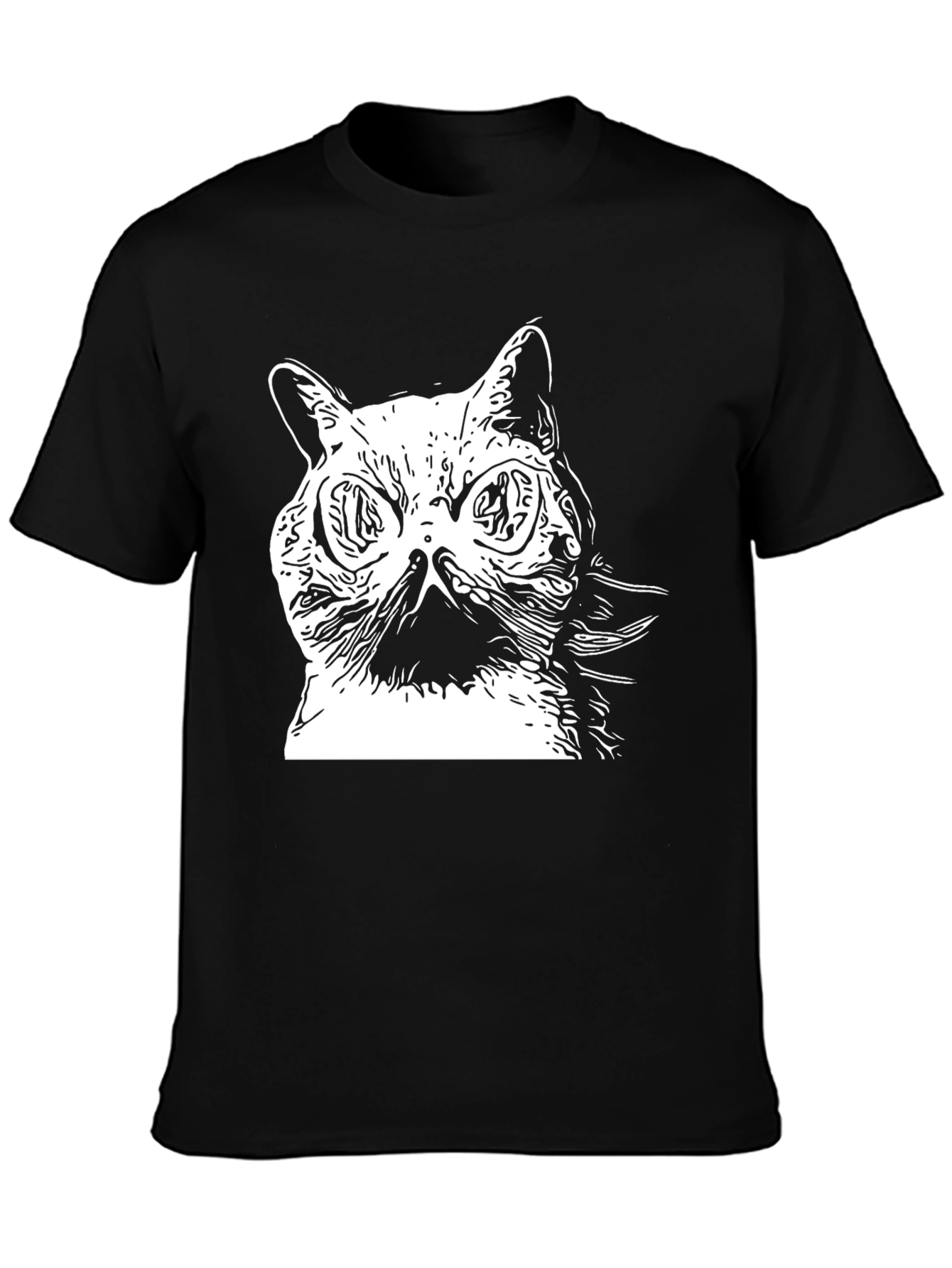 Black Black Cat Graphic T-Shirt view 3