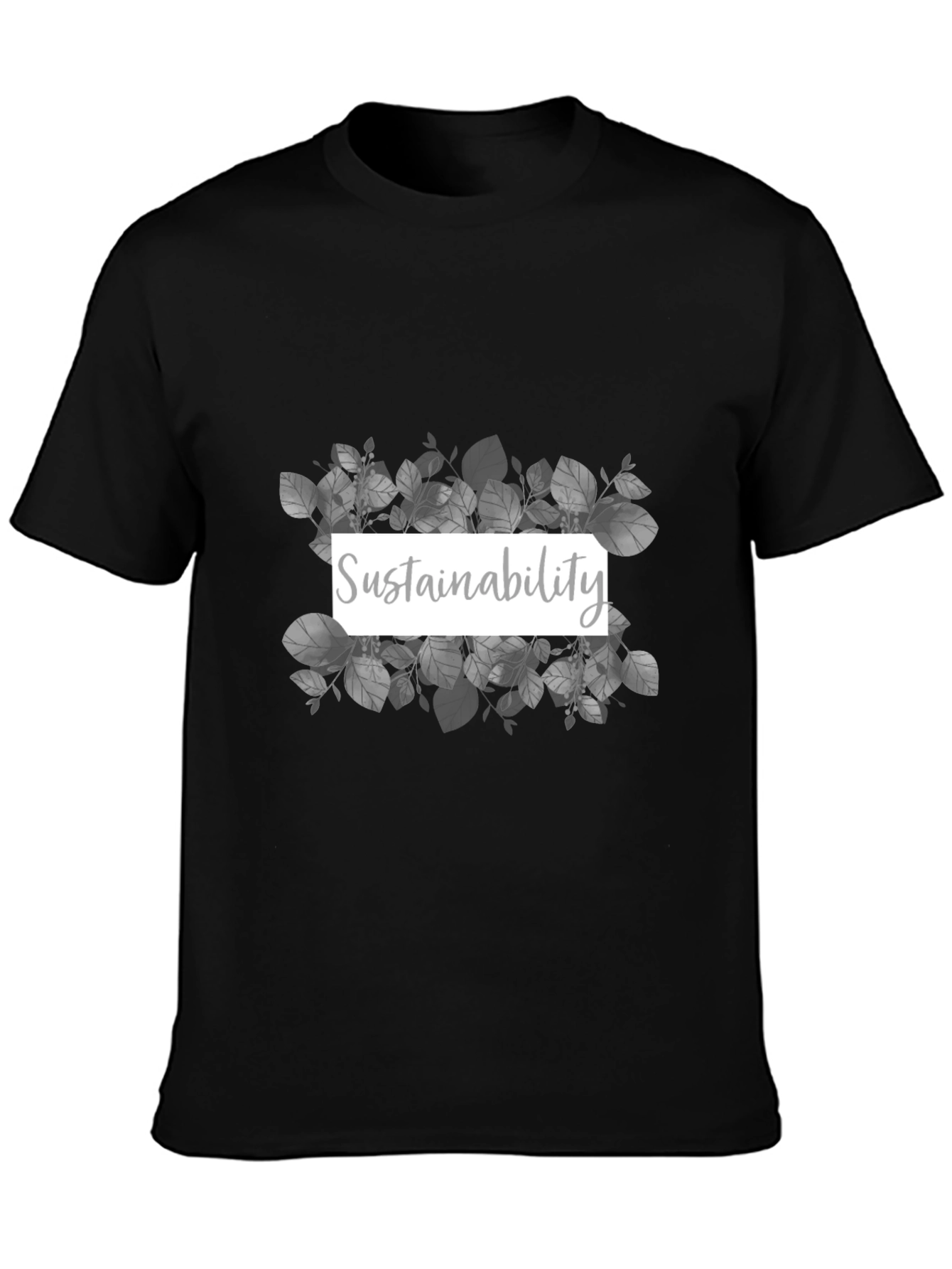 Black Sustainability Graphic Print Black T-Shirt view 3