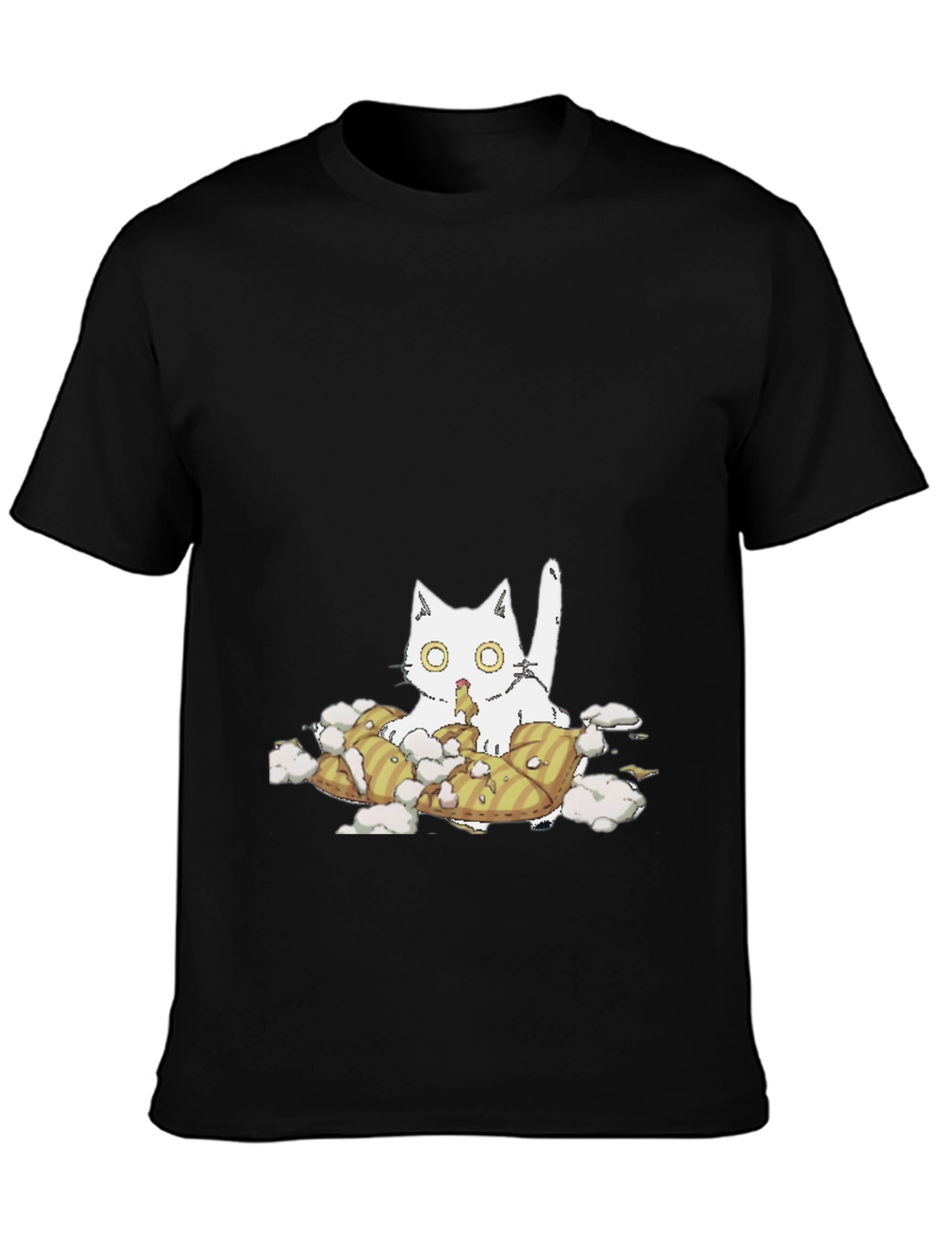 Black Cat Pillow T-Shirt - Quirky Comfort view 3