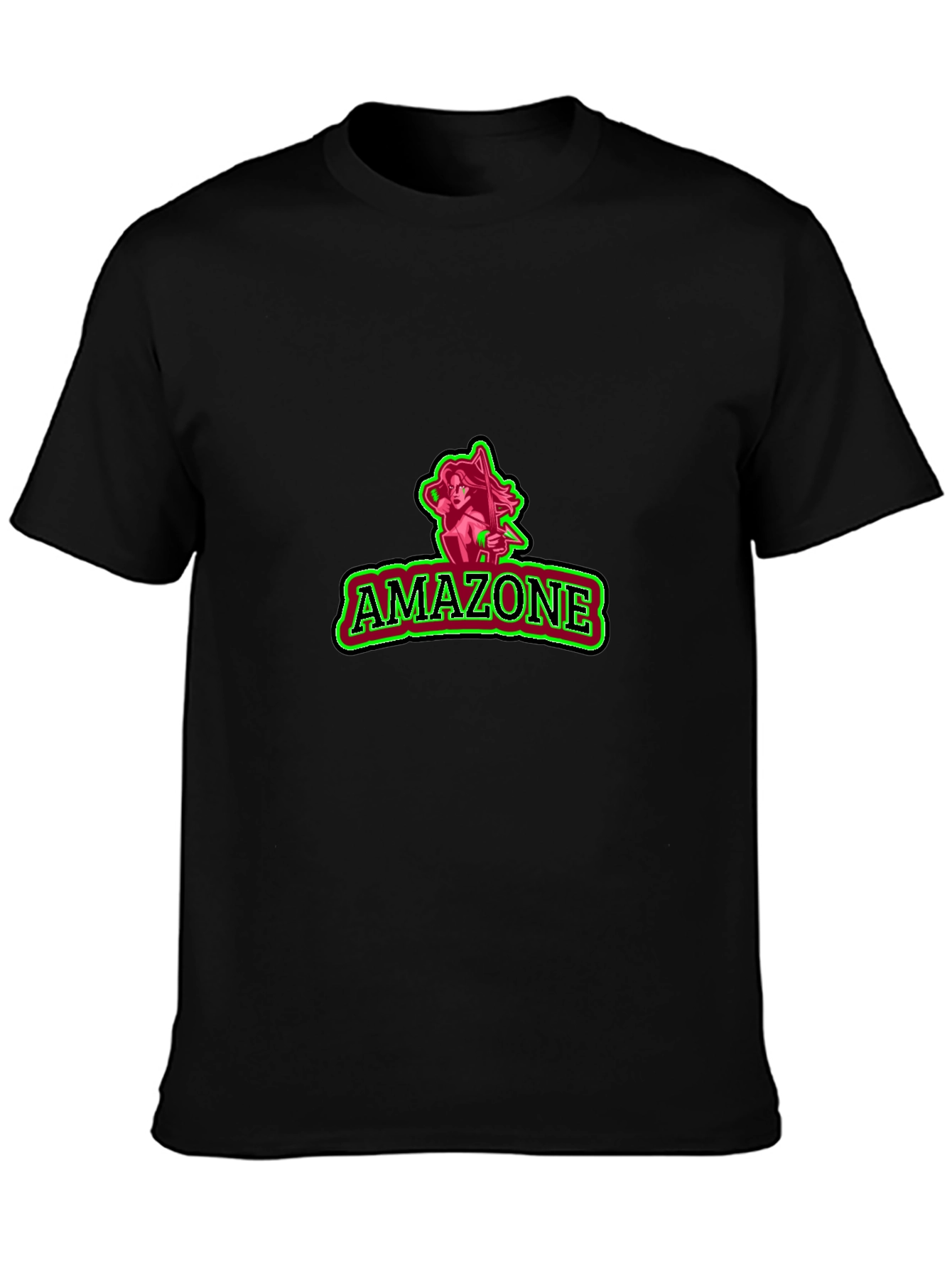 Black Amazone Graphic Black Tee view 3