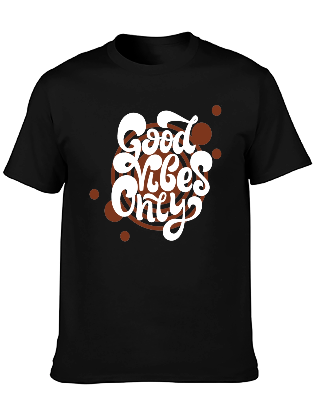 Black Good Vibes Only T-Shirt - Stylish Casual Wear view 3