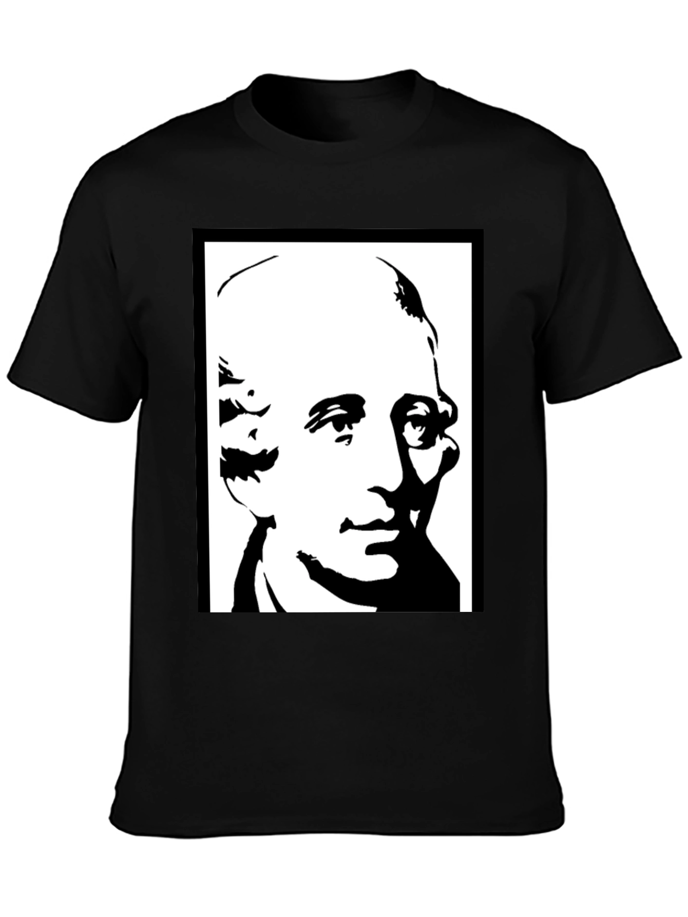 Black Historical Portrait Graphic Tee - Black view 3