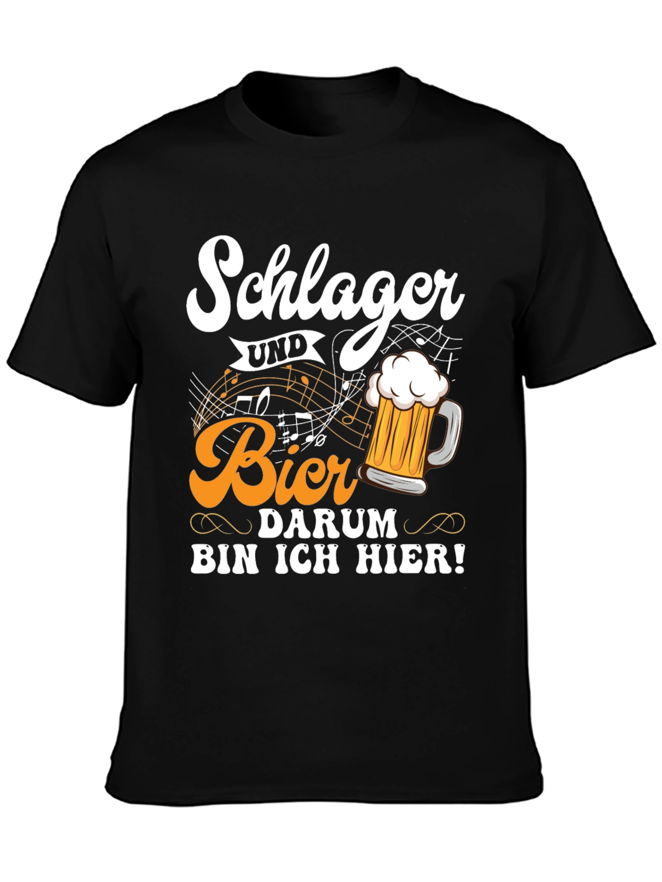 Black Schlager Und Bier T-Shirt view 3