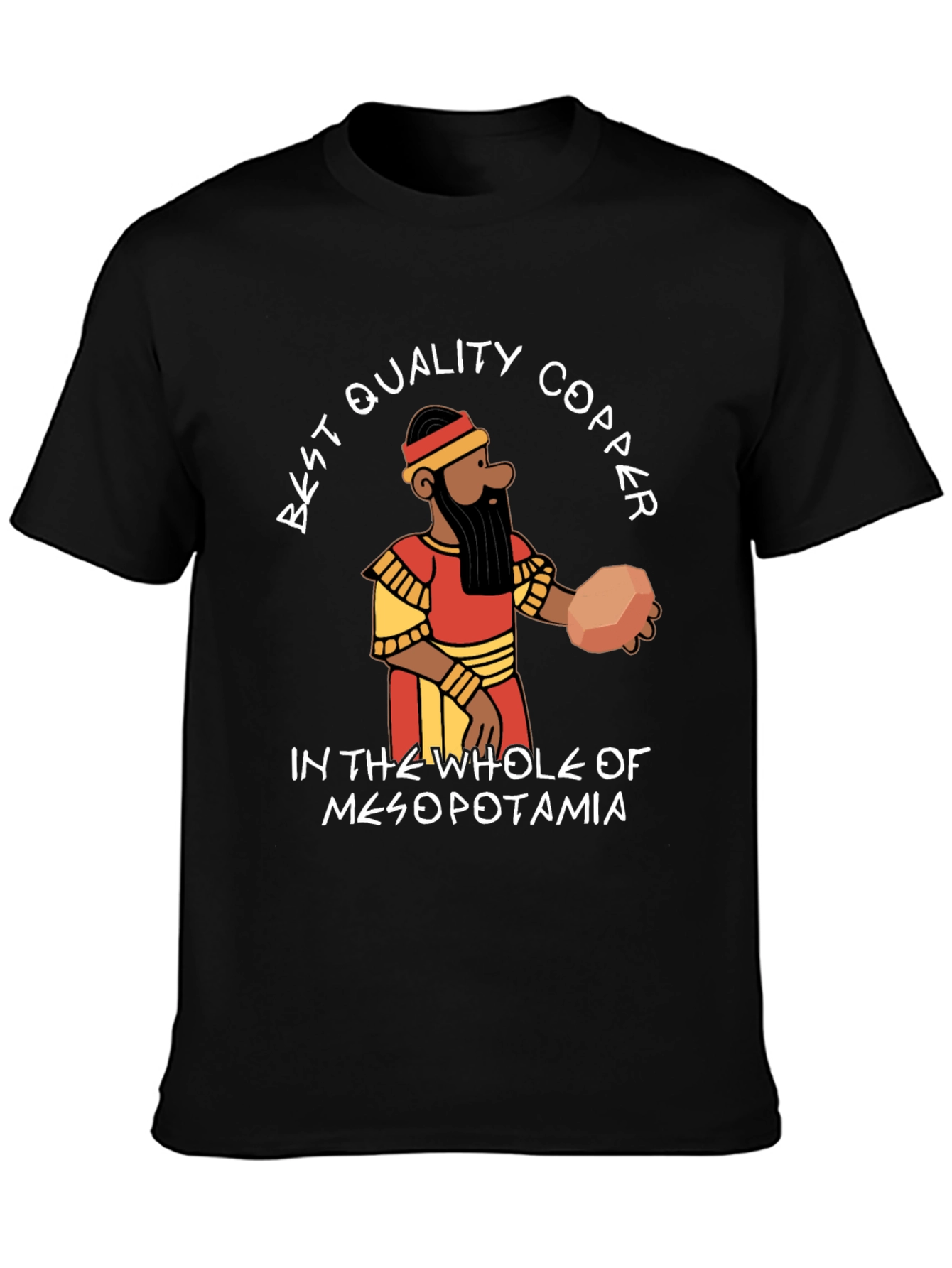 Black Best Quality Copper Mesopotamia T-Shirt view 3