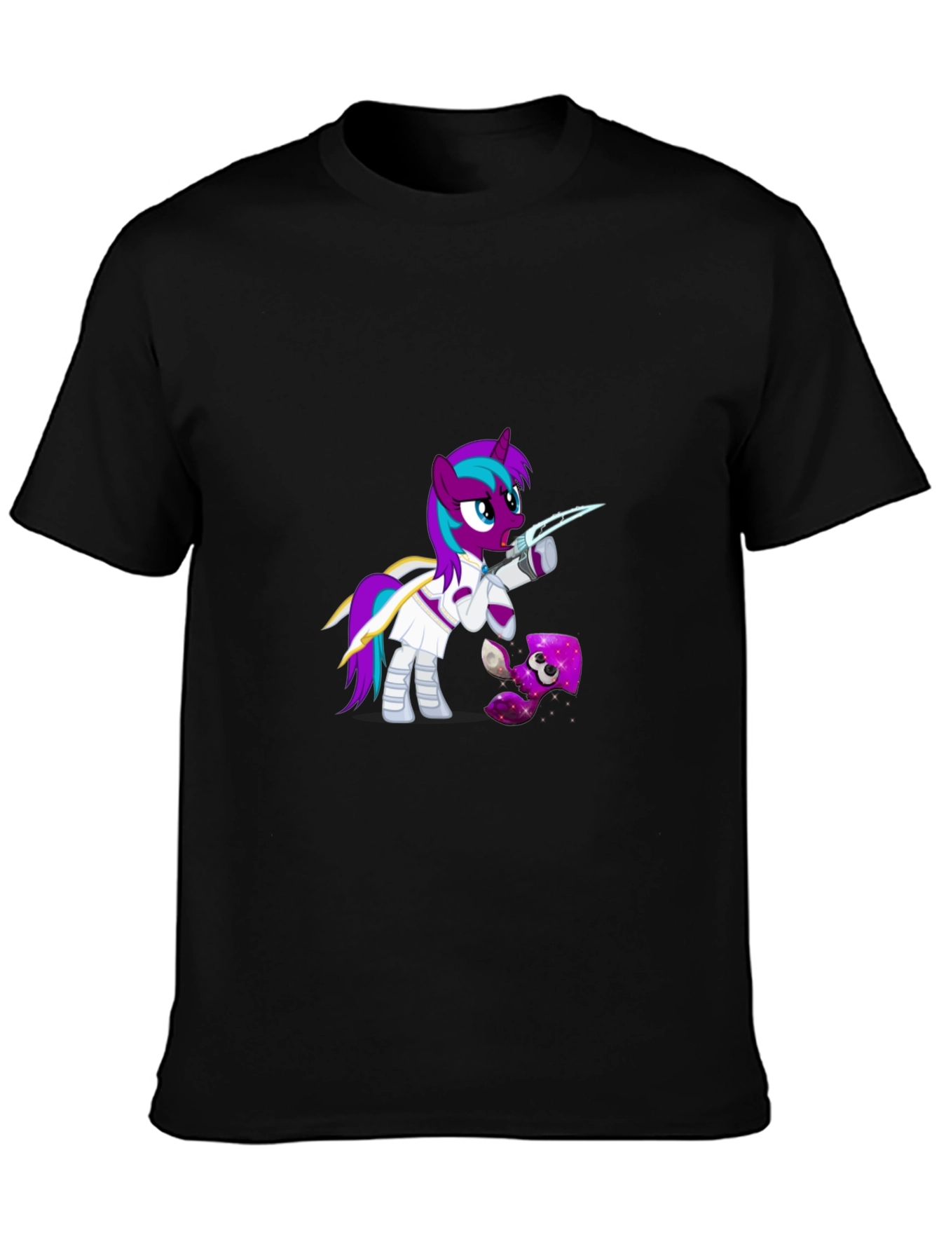 Black My Little Pony Splatoon T-Shirt view 3