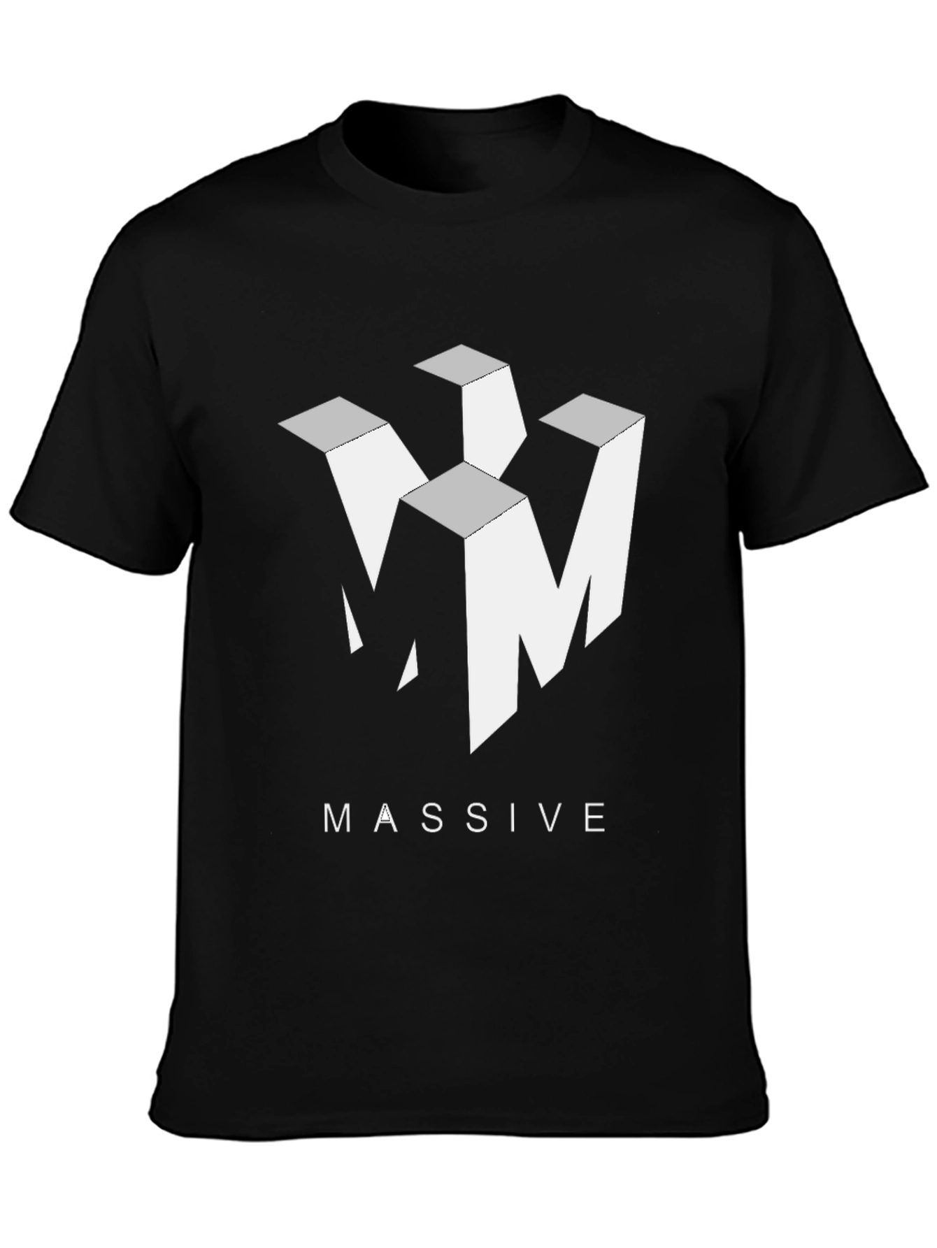 Black Abstract Logo Black Graphic Tee view 3