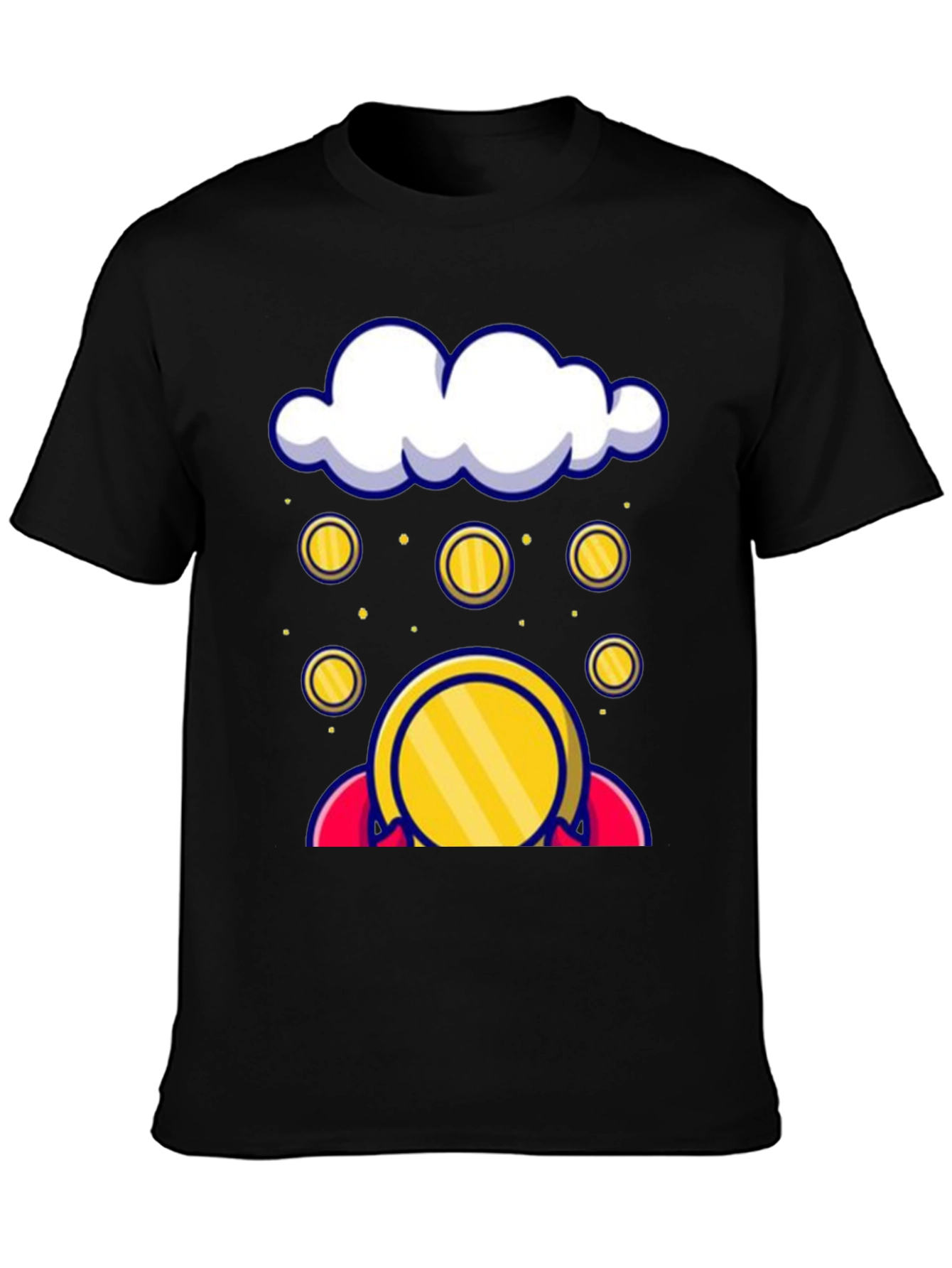 Black Cloud Coin Graphic Tee - Black view 3
