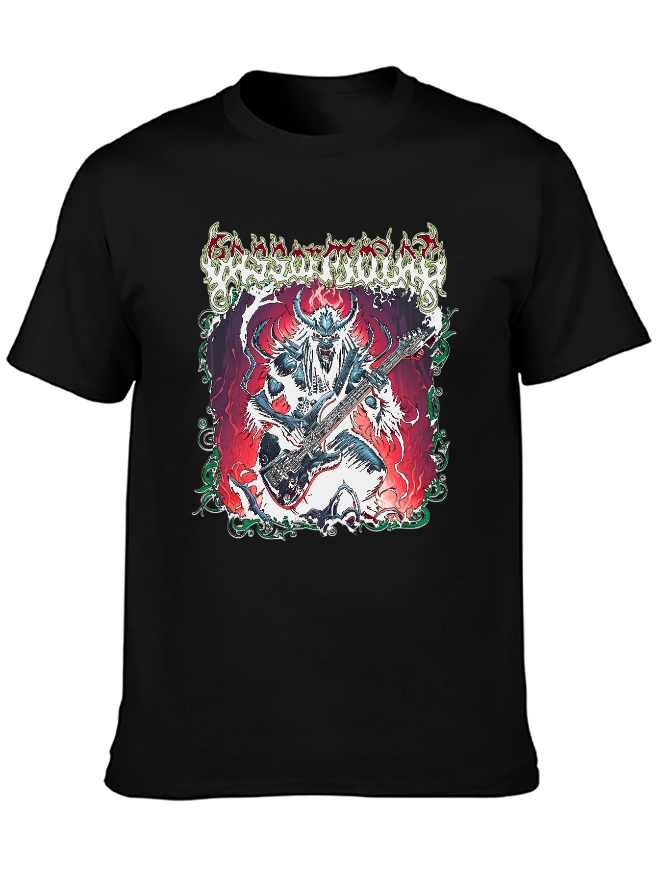 Black Black Graphic Tee - Heavy Metal Guitarist view 3