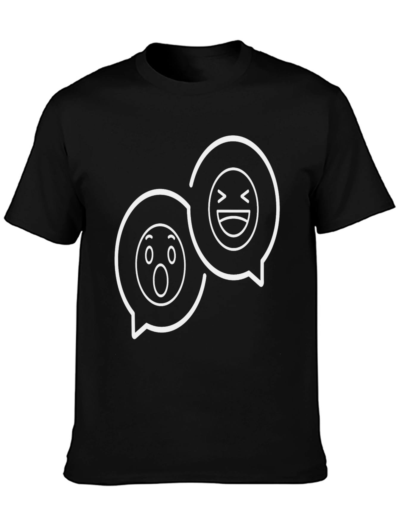 Black Emoji Speech Bubble T-Shirt view 3
