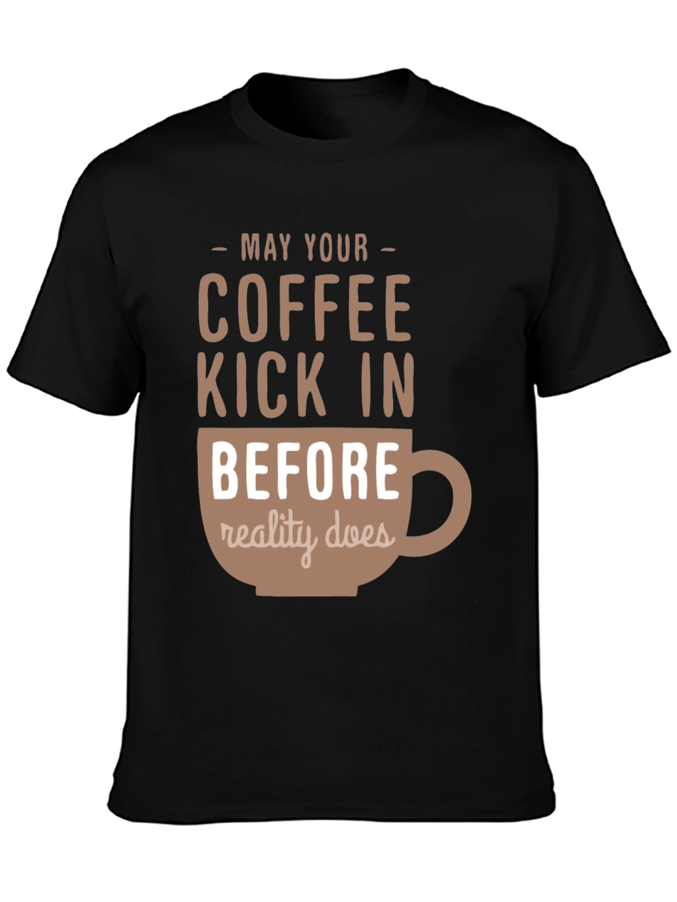 Black Coffee Kick In T-Shirt - Funny Caffeine Tee view 3