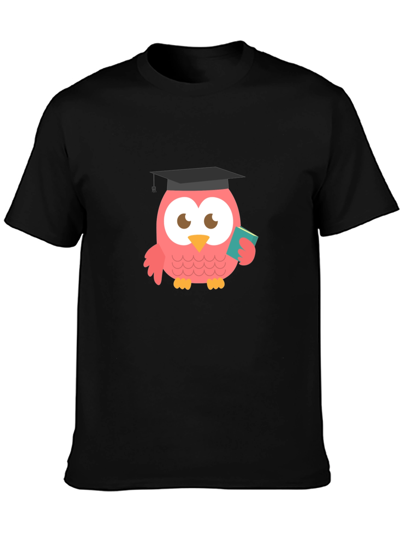 Black Graduation Owl Graphic Tee - Cute and Clever Design view 3