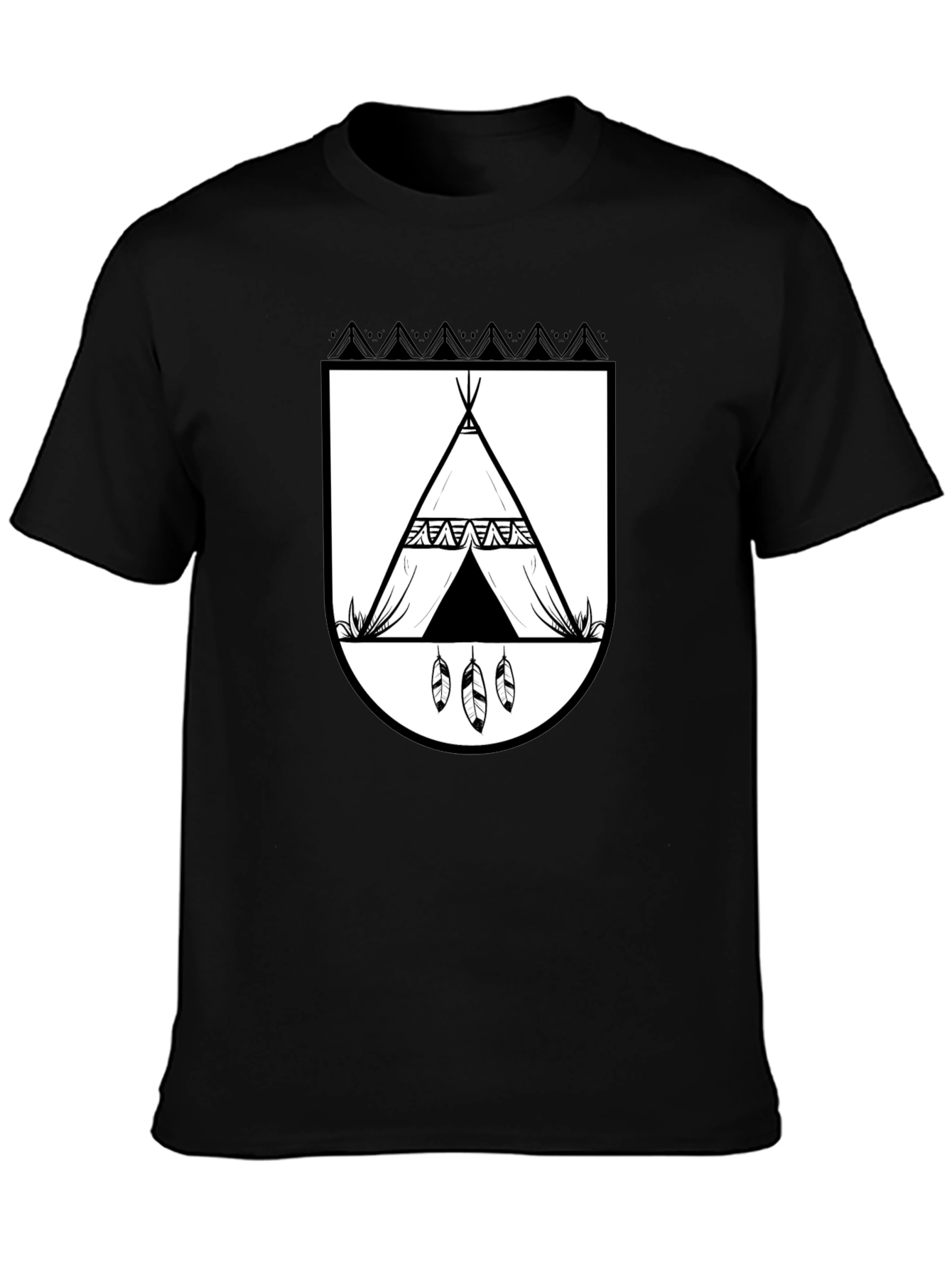 Tribal Tee - Tipi Shield Graphic T-Shirt - 3