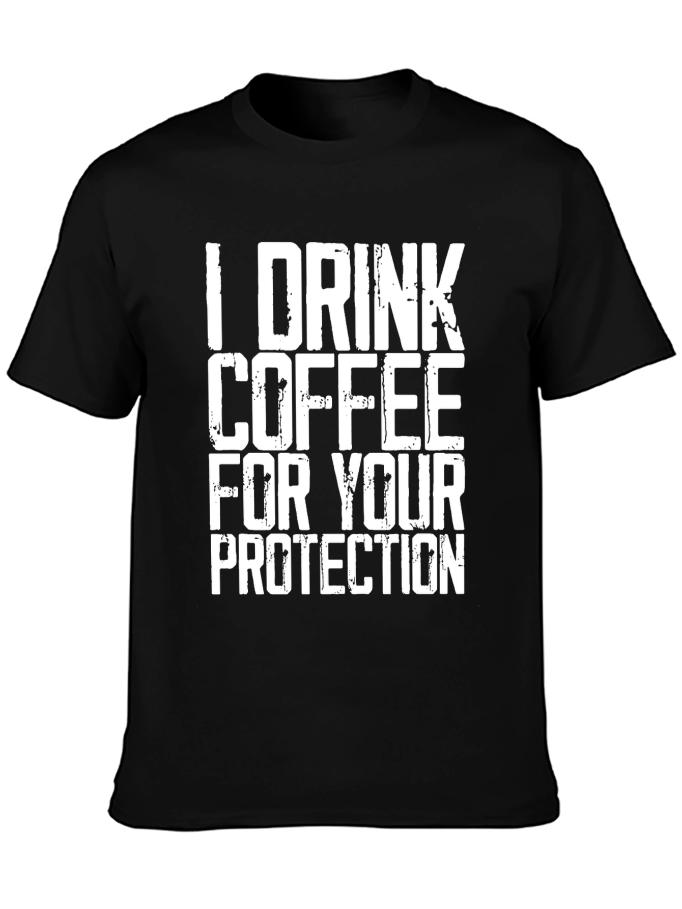 Black Coffee Protection T-Shirt - Funny Novelty Tee view 3