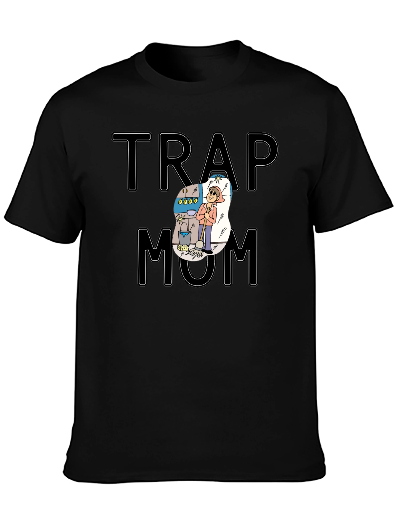 Black Trap Mom Graphic Tee - Unisex view 3
