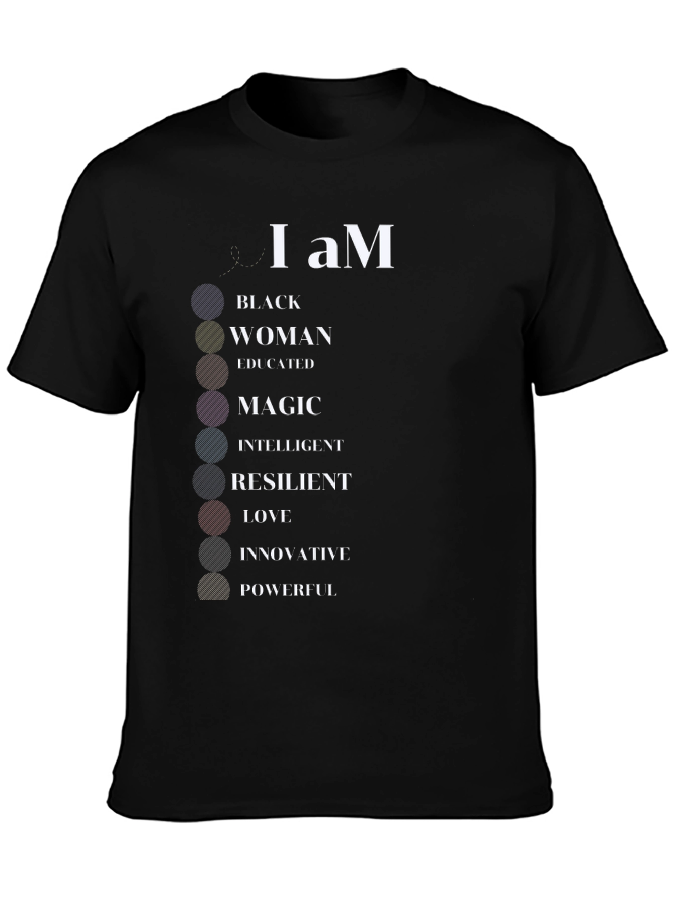Black I Am Black Woman T-Shirt - Empowering Statement Tee view 3