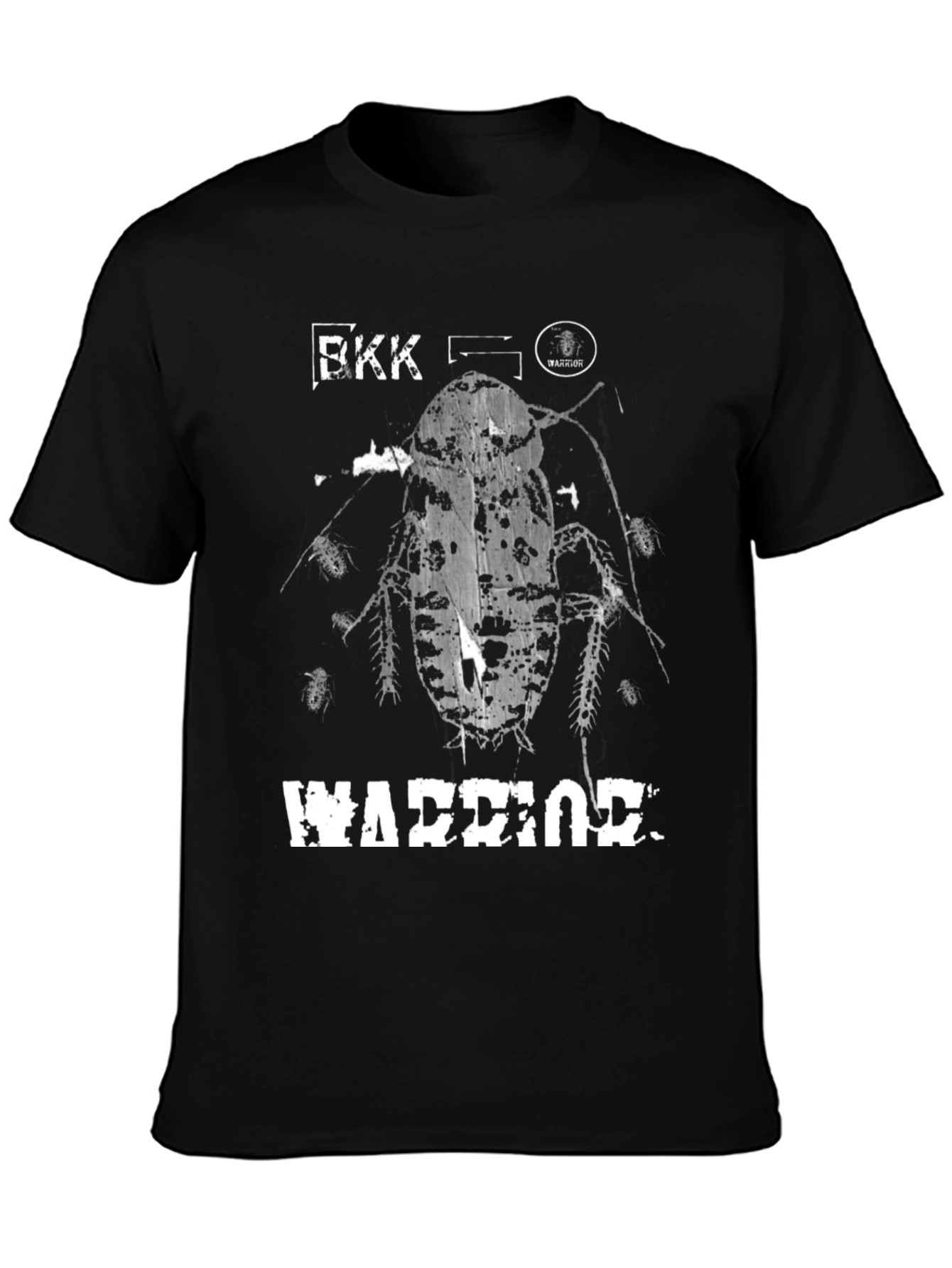 Black BKK Warrior Graphic Tee - Bold Cockroach Design view 3