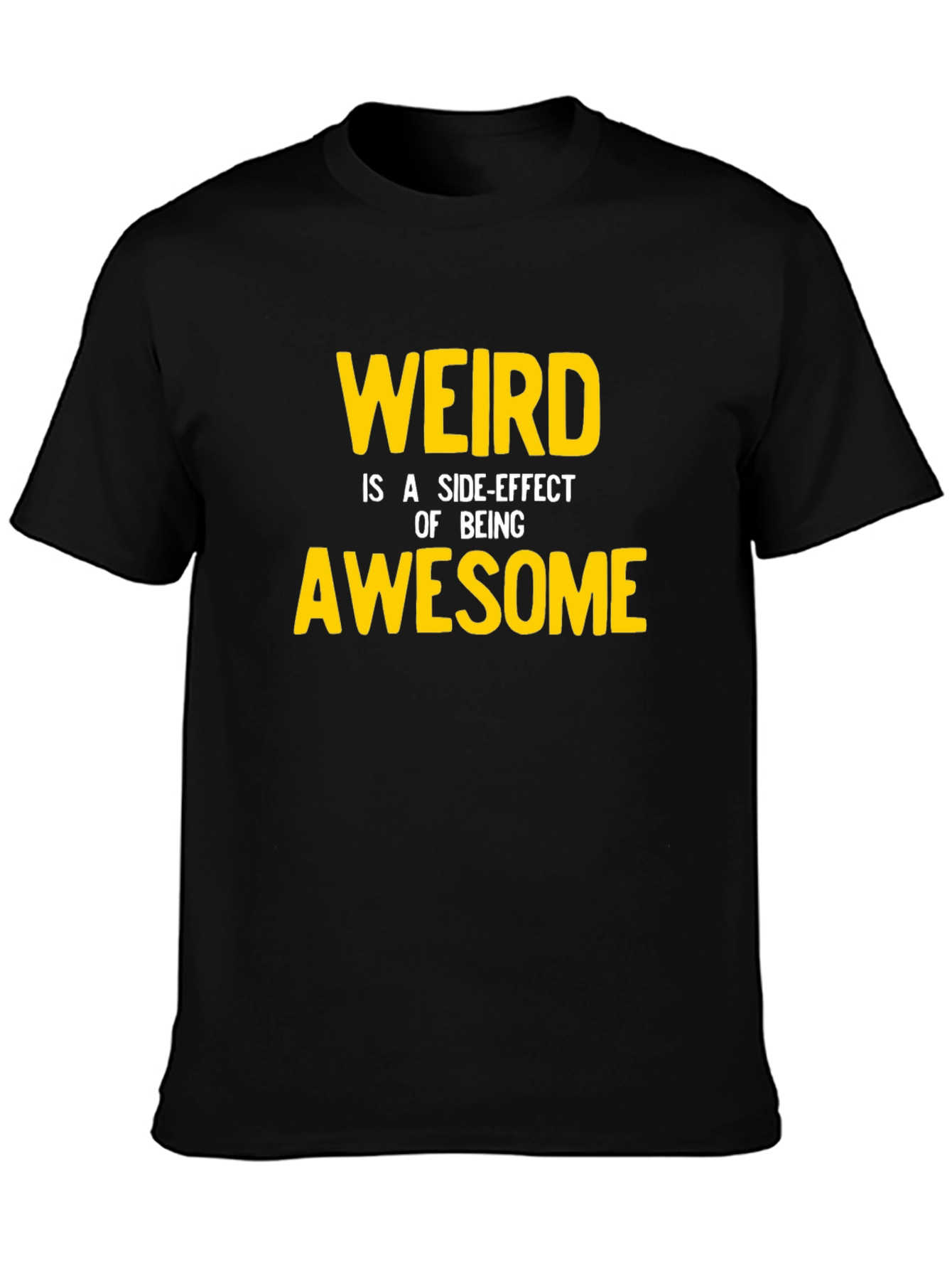 Black Weird Awesome Graphic Tee - Black Casual Shirt view 3