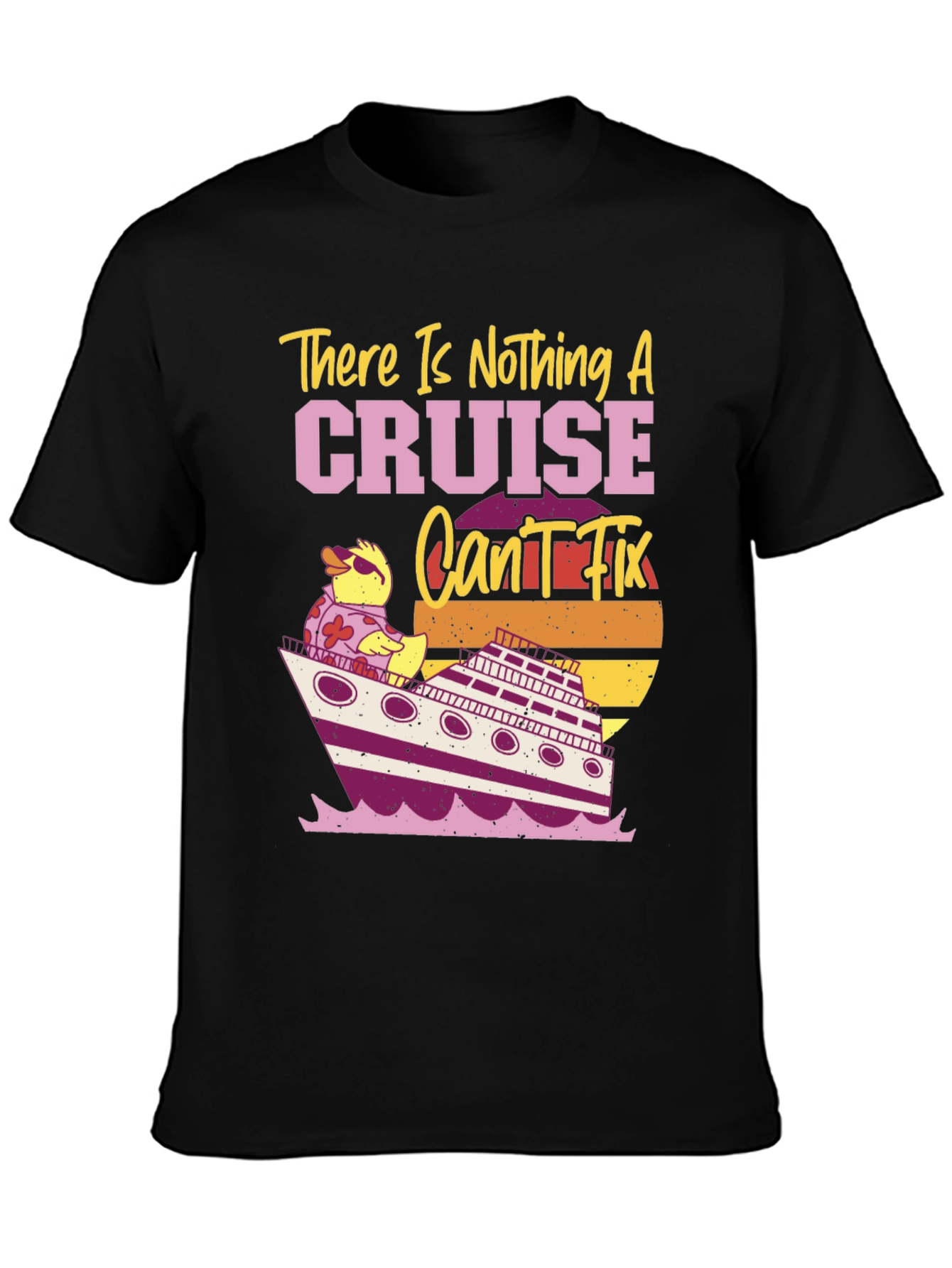 Black Cruise Vacation Fix T-Shirt view 3