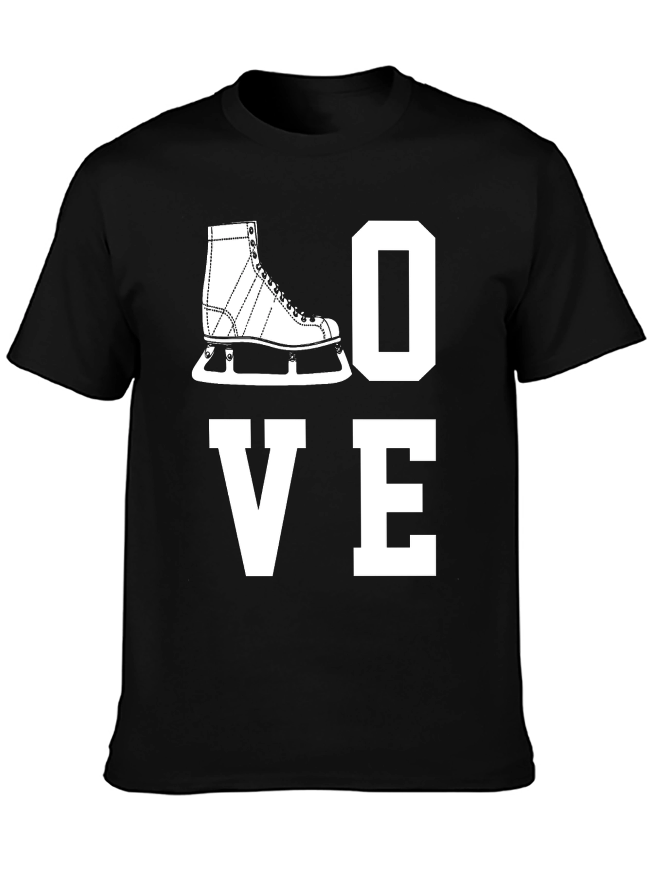 Black Ice Skating Lover Graphic Tee view 3