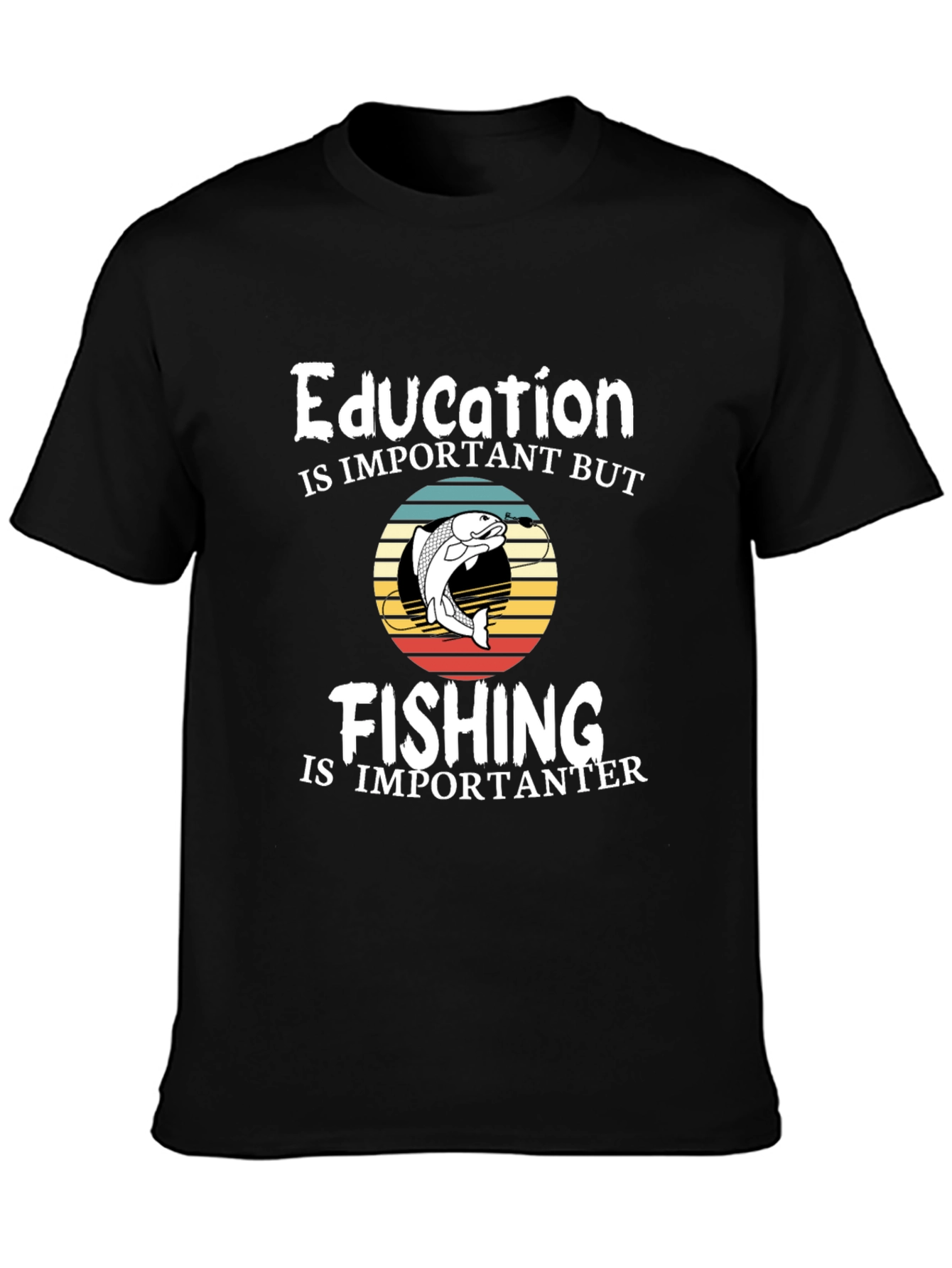 Black Fishing is Importanter T-Shirt view 3
