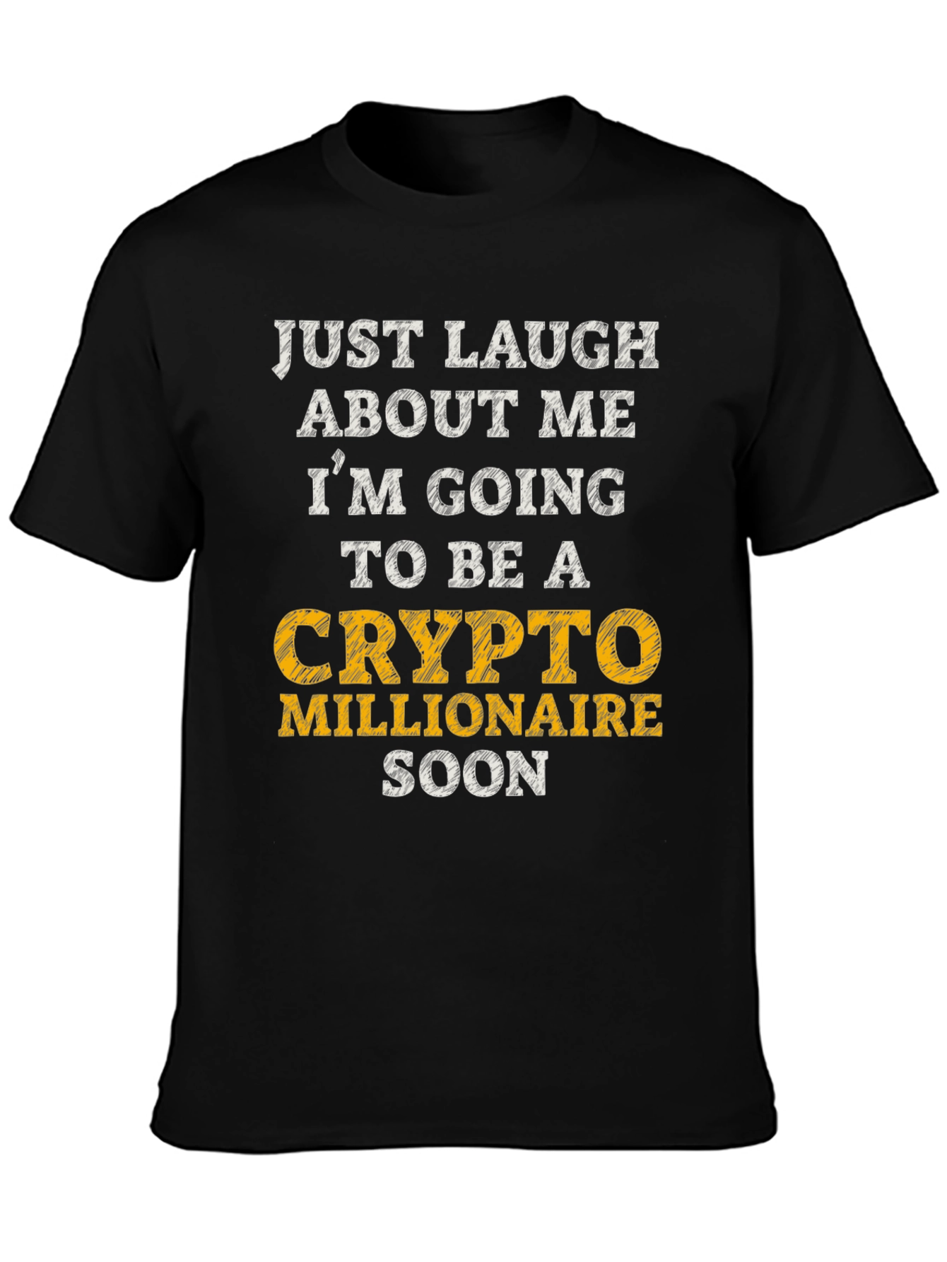 Black Crypto Millionaire Soon Graphic T-Shirt view 3
