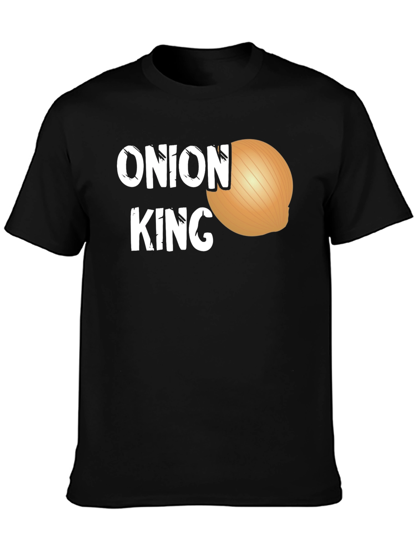 Black Onion King Funny Graphic Tee - Black T-Shirt view 3