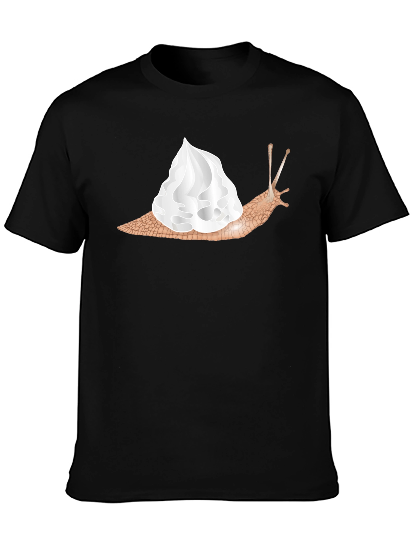 Black Snail Whipped Cream Graphic Tee - Unique Fashion view 3