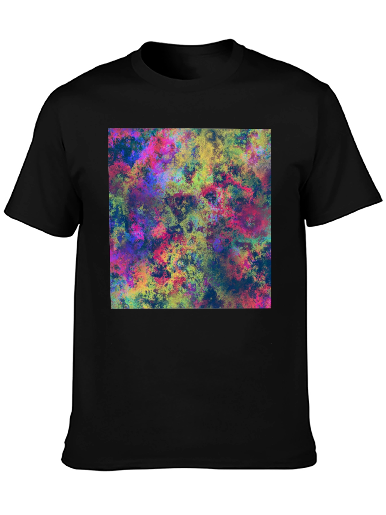 Black Abstract Art Print Black T-Shirt view 3
