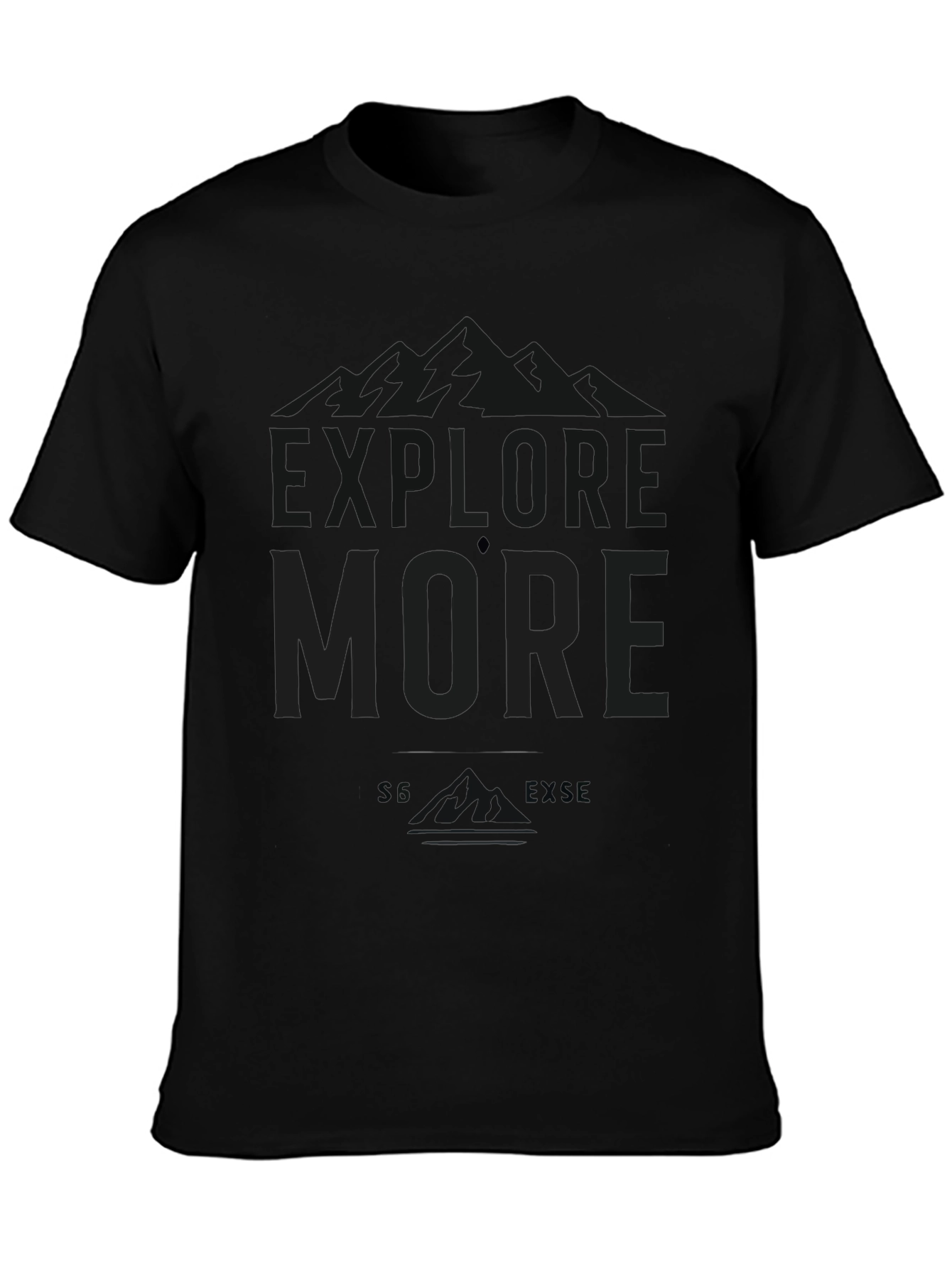 Black Black Graphic T-Shirt - Love More view 3