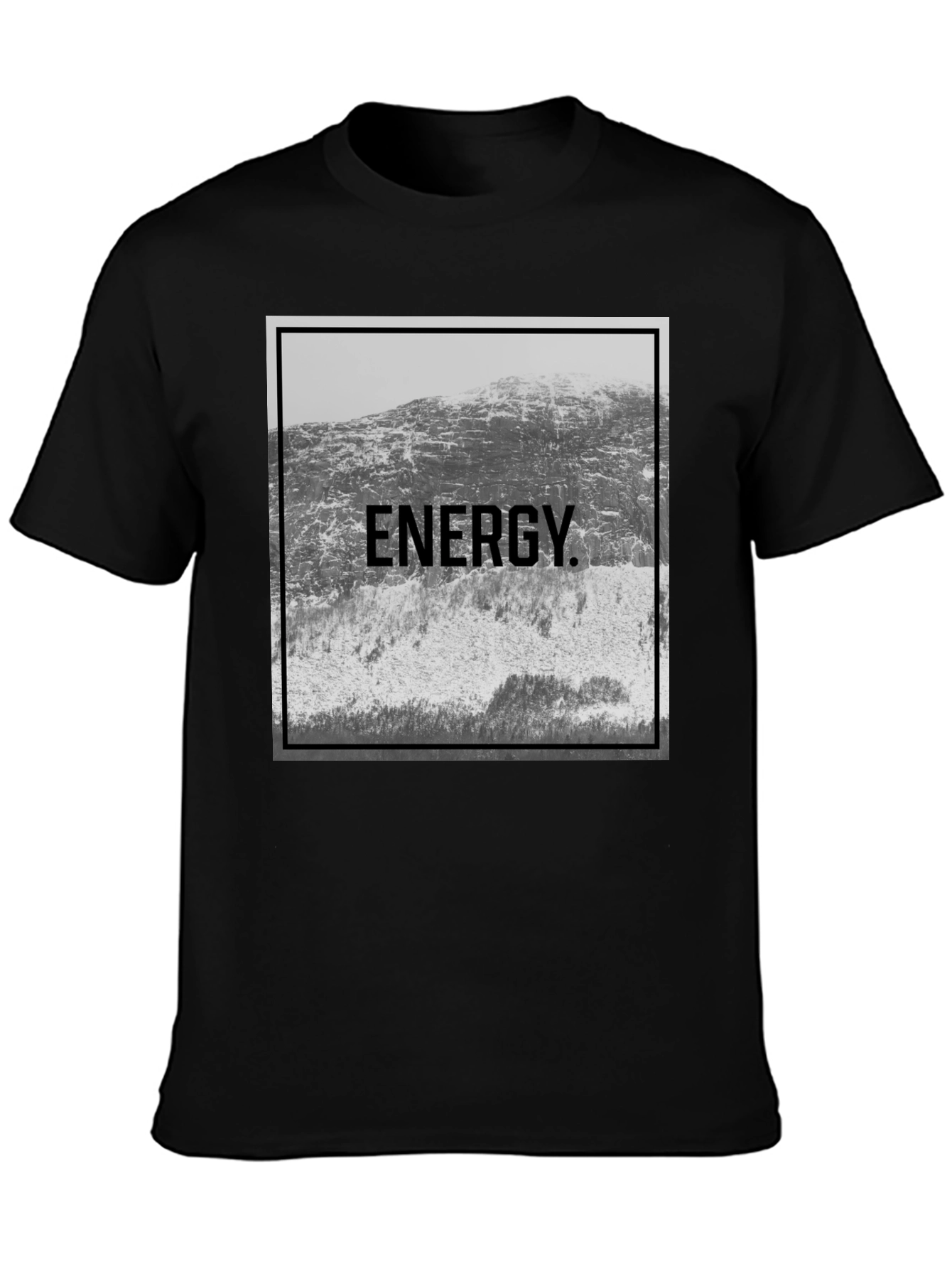 Black Energy Mountain Graphic Tee - Black view 3