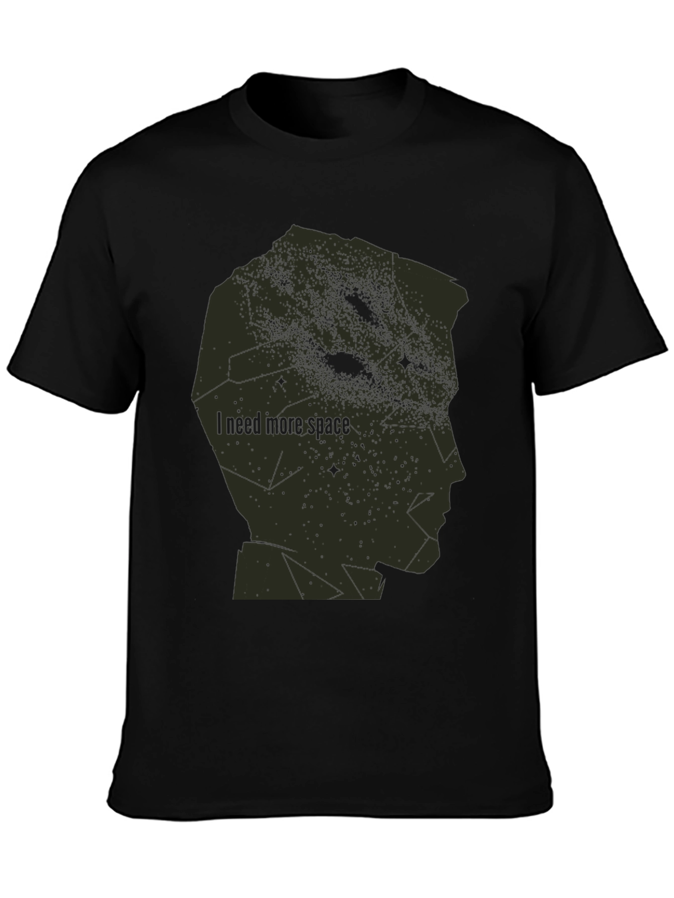 Black Cosmic Mind T-Shirt - Need More Space view 3