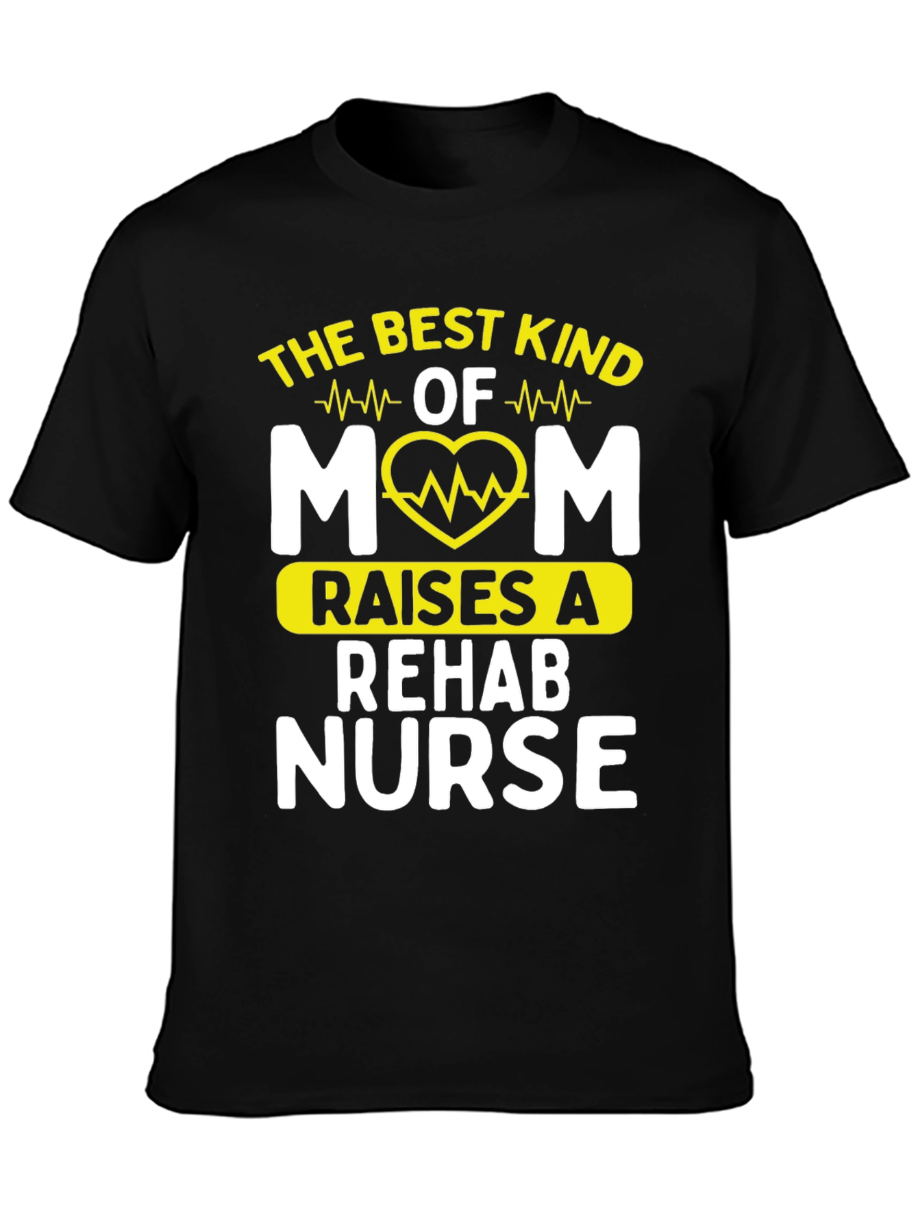 Black Best Kind of Mom Rehab Nurse T-Shirt view 3