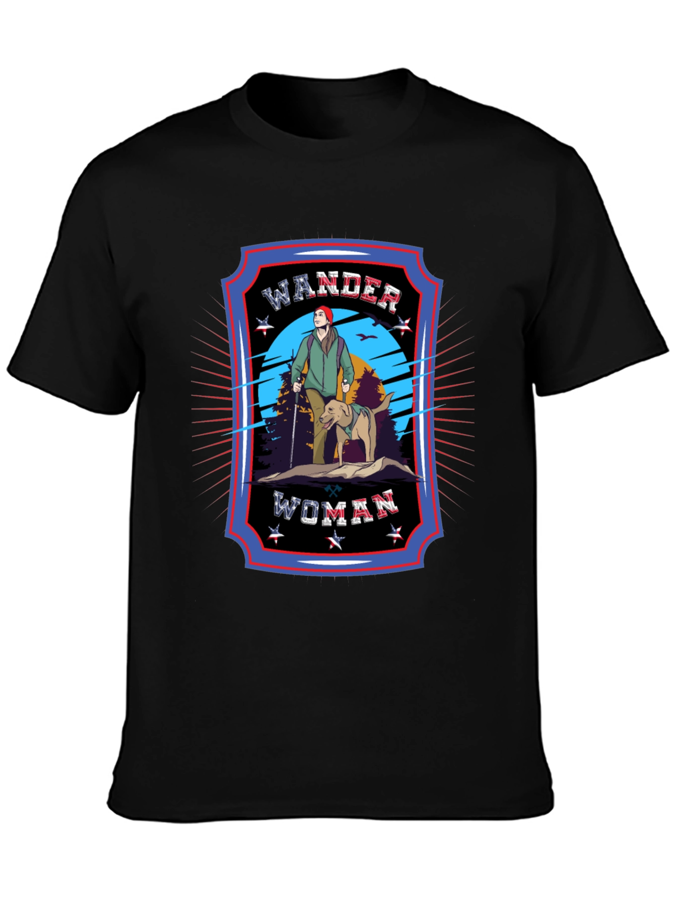 Black Wander Woman Graphic T-Shirt - Adventure Ready! view 3