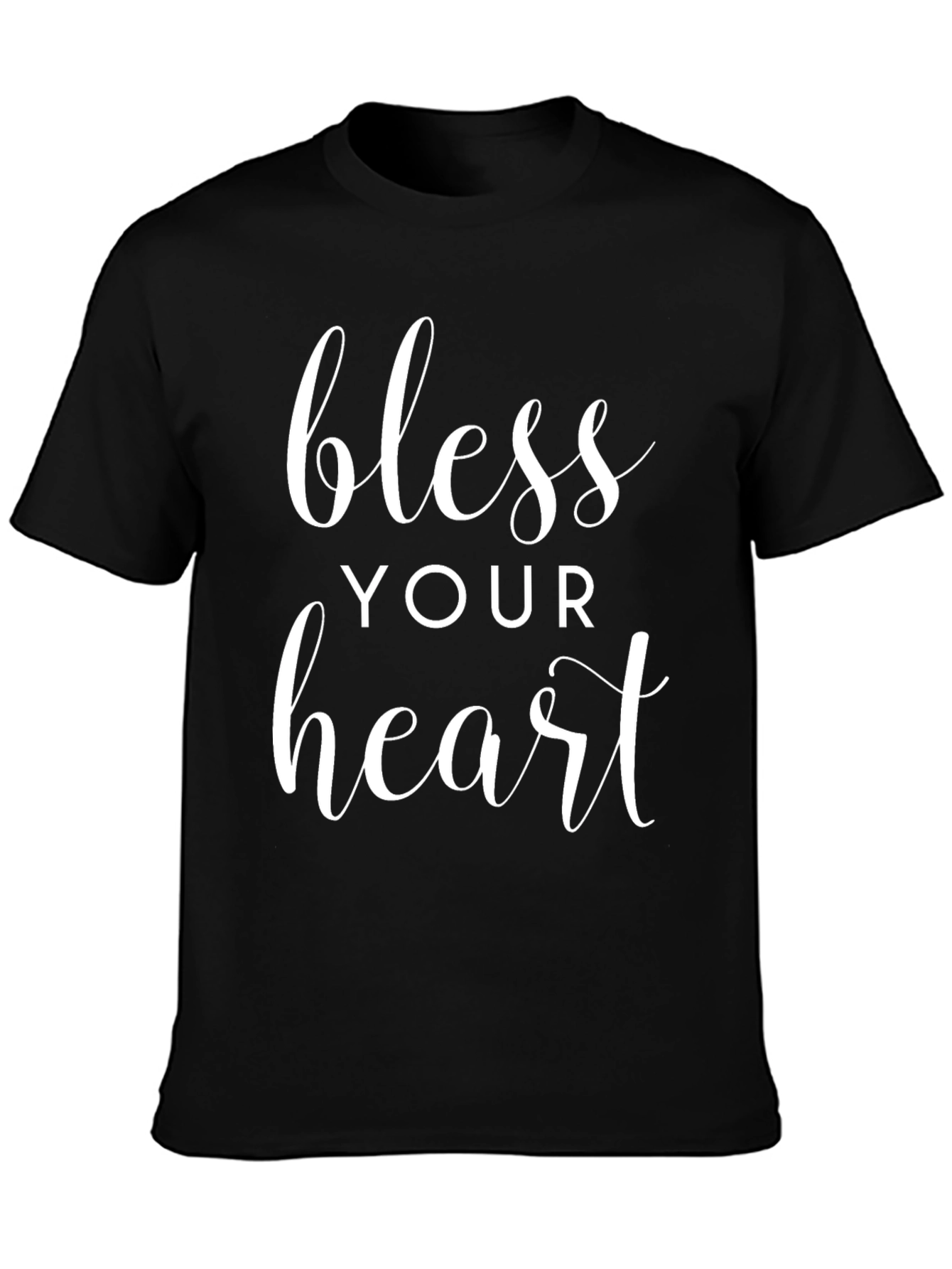 Black Bless Your Heart Graphic Tee - Soft Cotton Blend view 3