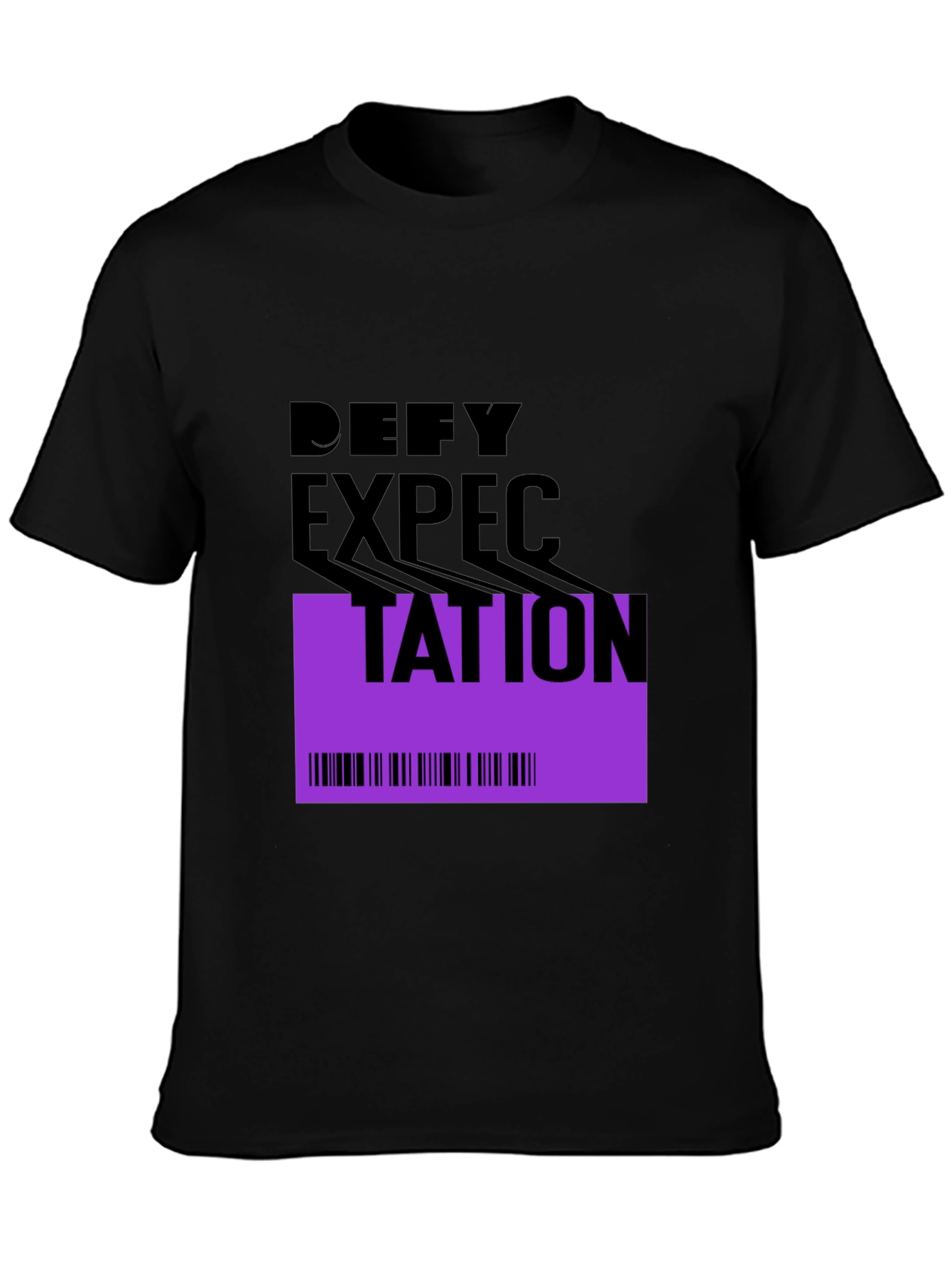 Defy Expectation Graphic Tee - Modern Black T-Shirt - 3