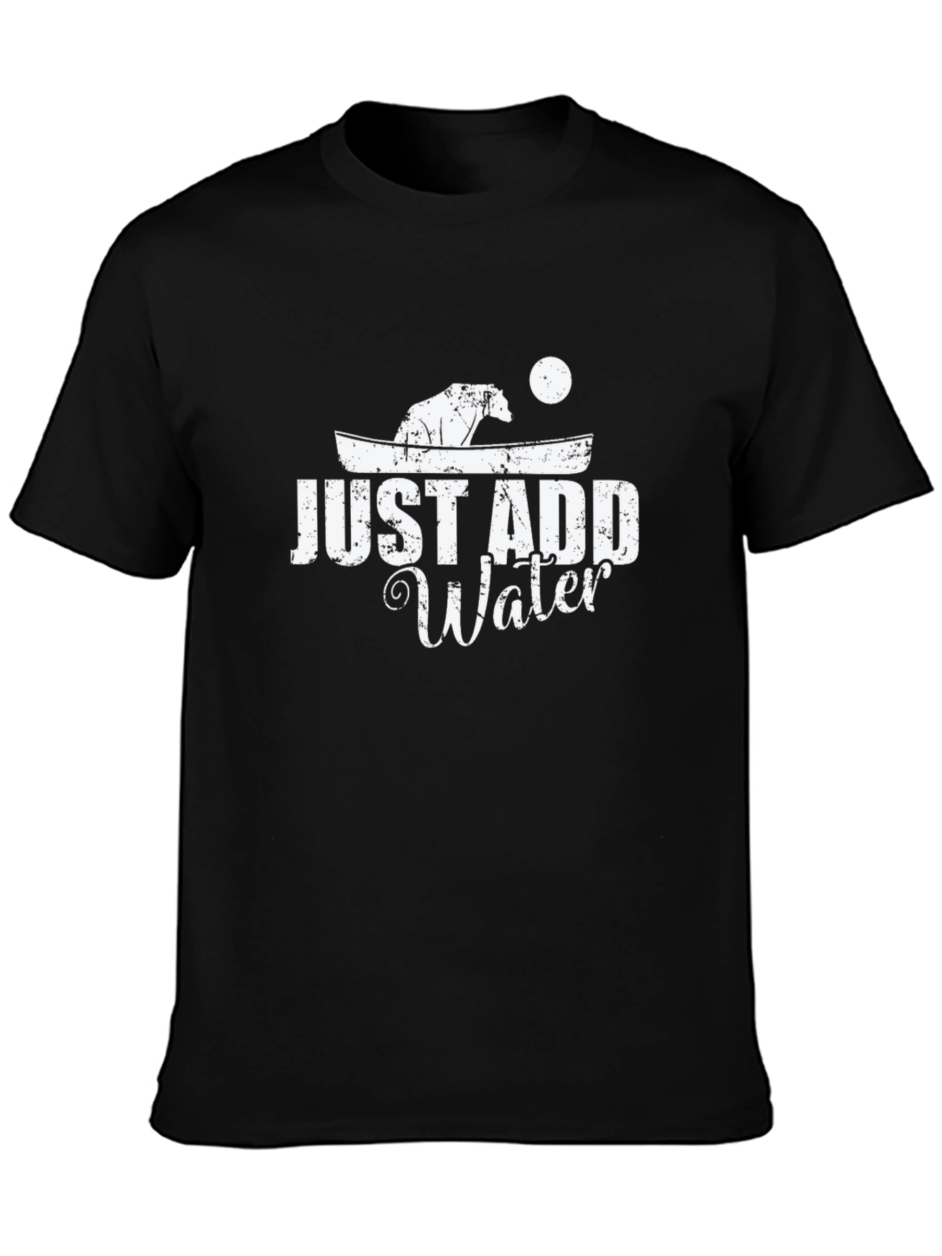 Black Just Add Water Bear Canoe Graphic Tee view 3